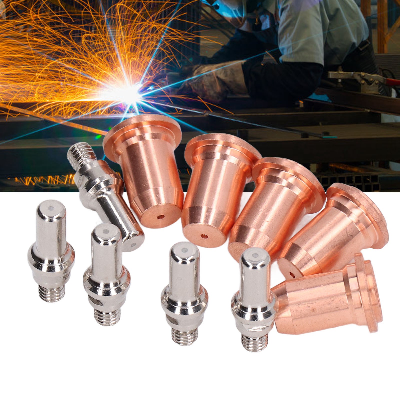 Packung Mit 10 Verbrauchsmaterialien Für Pt60-plasmabrenner: Elektrode 52582, Düse 51313