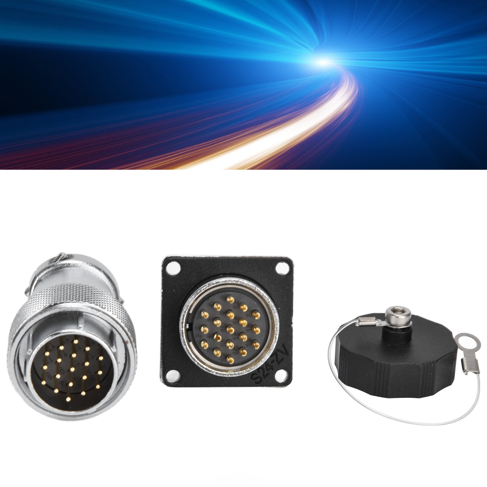 Ws24 400v Luftfahrtstecker Und -buchse, Wasserdichter Stromanschluss