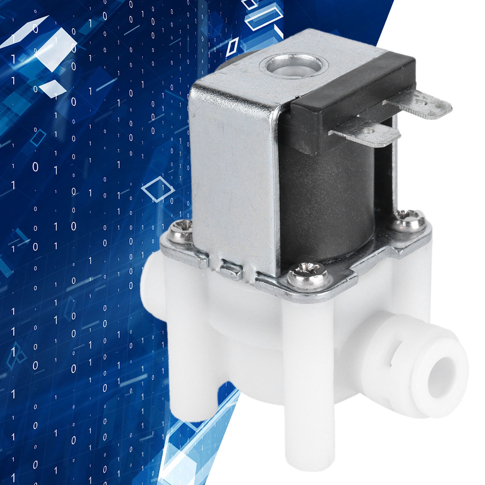 1/4" Dc 12v Kunststoff-einlass-magnetventil, Schnellanschluss, Normalerweise Geschlossen (n/c)
