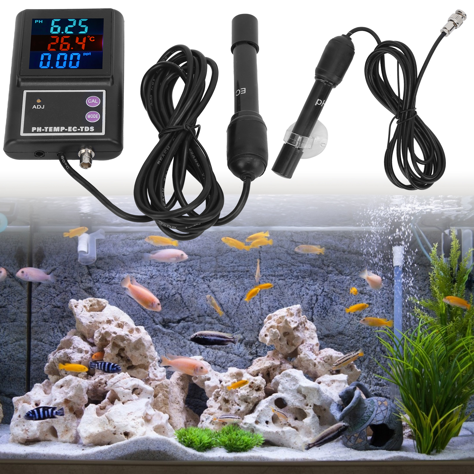Ph-260 0,0014,00: Multiparameter-wasserqualitätsmonitor Mit Automatischer Temperaturkalibrierung, Ph-regler, Europäischer Standard 230 V