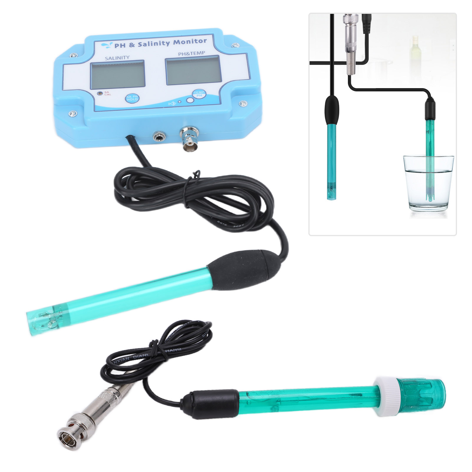 Ph-2987 Kombiniertes Online-messgerät Für Salzgehalt Und Temperatur, Ph-meter, Online-säure- Und Alkalitätsdetektor, Online-salzgehaltsdetektor, Europäischer Standard 230 V–240 V