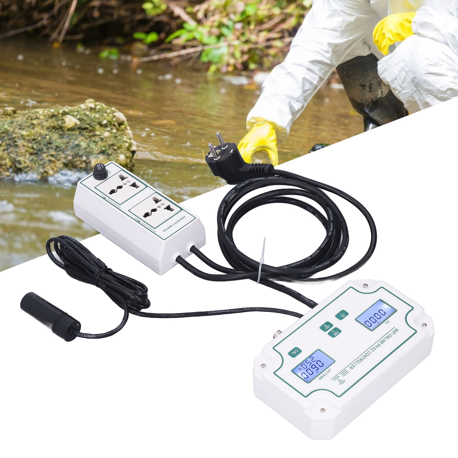 Ph/ec-w2823 3-in-1 Online-ph/ec/temperaturanalysator Mit Wlan, Ph-regler, Wasserqualitätsmessgerät (europäischer Standard 230 V)