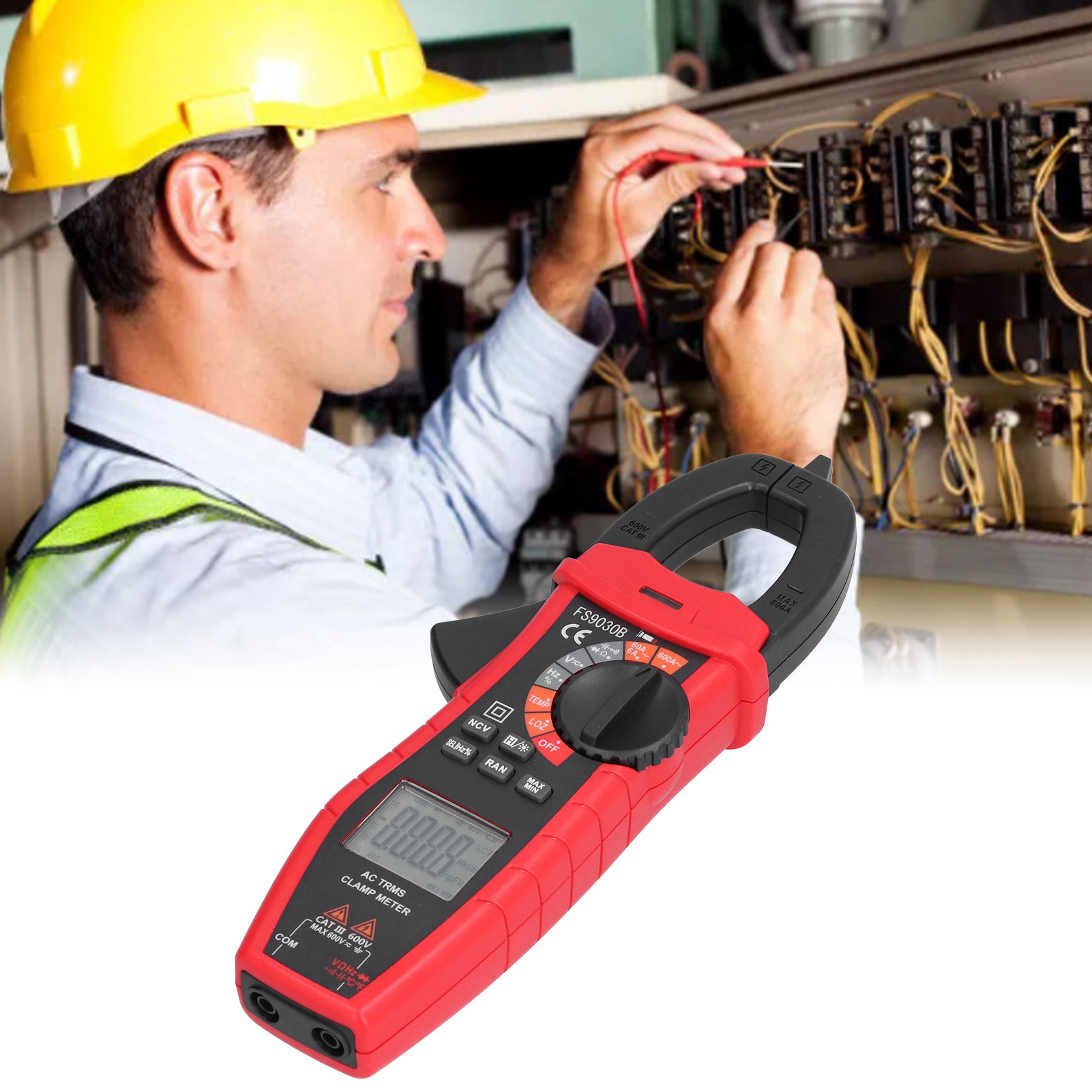 Fs9030b Zangenmultimeter, Zangentyp, Automatisches Intelligentes Digitales Elektroreparaturgerät, Spannungs- Und Amperemetermessung
