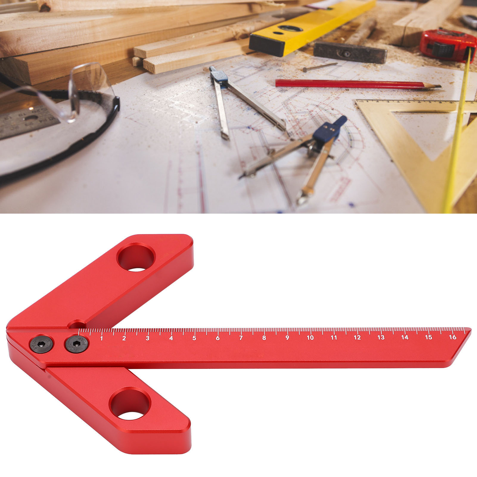 Zentrierwerkzeug Für Die Holzbearbeitung, Quadratisches Zentrierwerkzeug, 45/90°-winkelmarkierungslehre, Yx-2 Holzbearbeitungszubehör