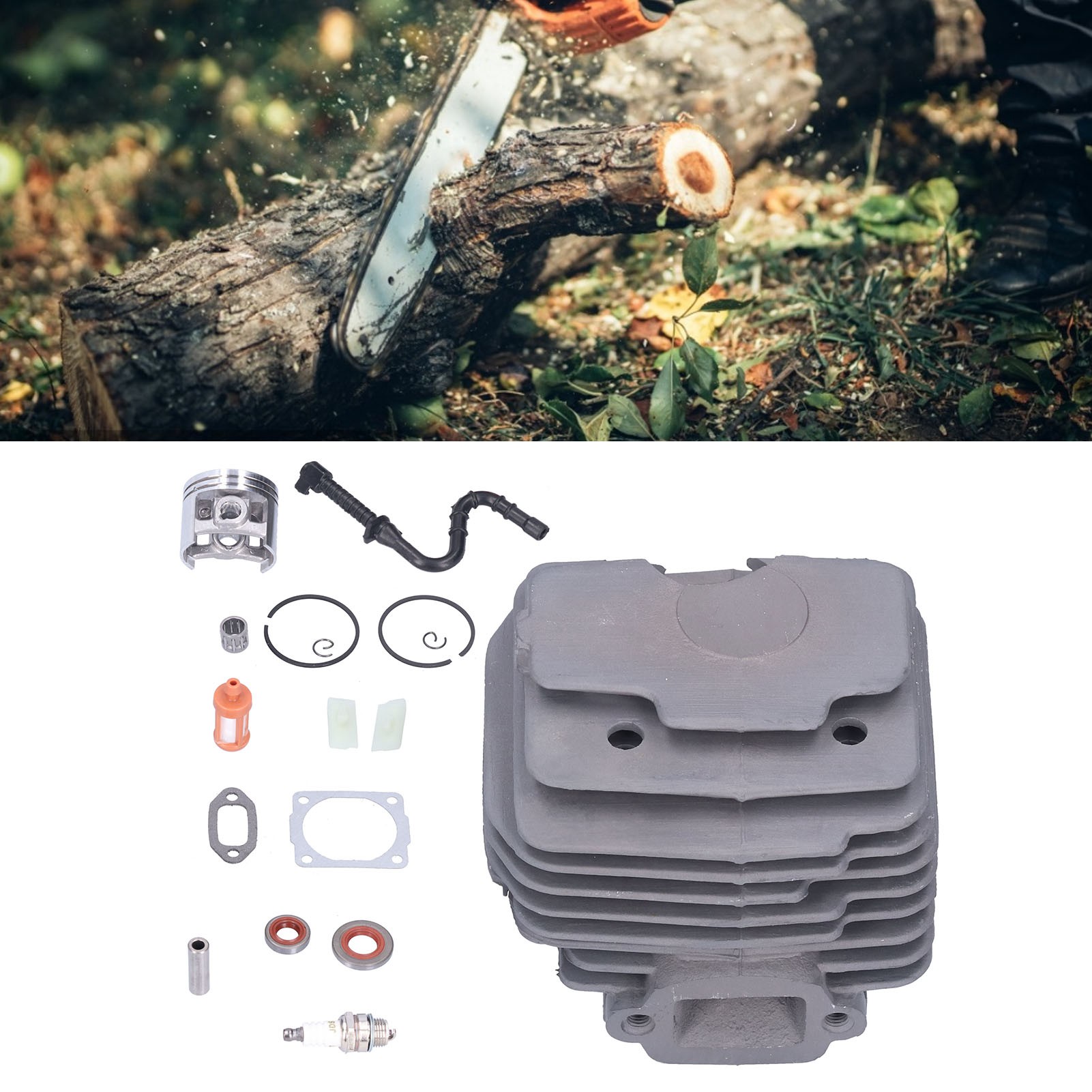Kolben- Und Zylinderdichtungssatz 46 Mm Für Stihl 028 Super Av Wb Kettensäge (referenznummern 1118 020 1203)