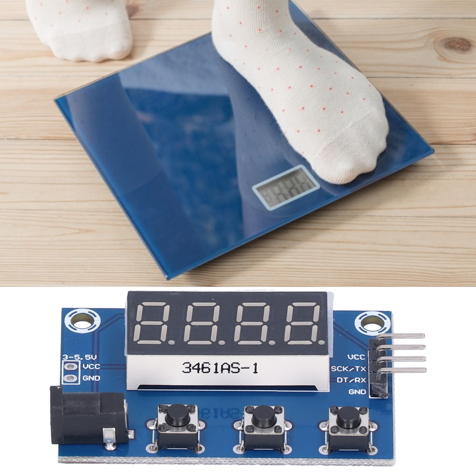 Wägemodul Mit Hx711-drucksensor Und Digitalanzeige