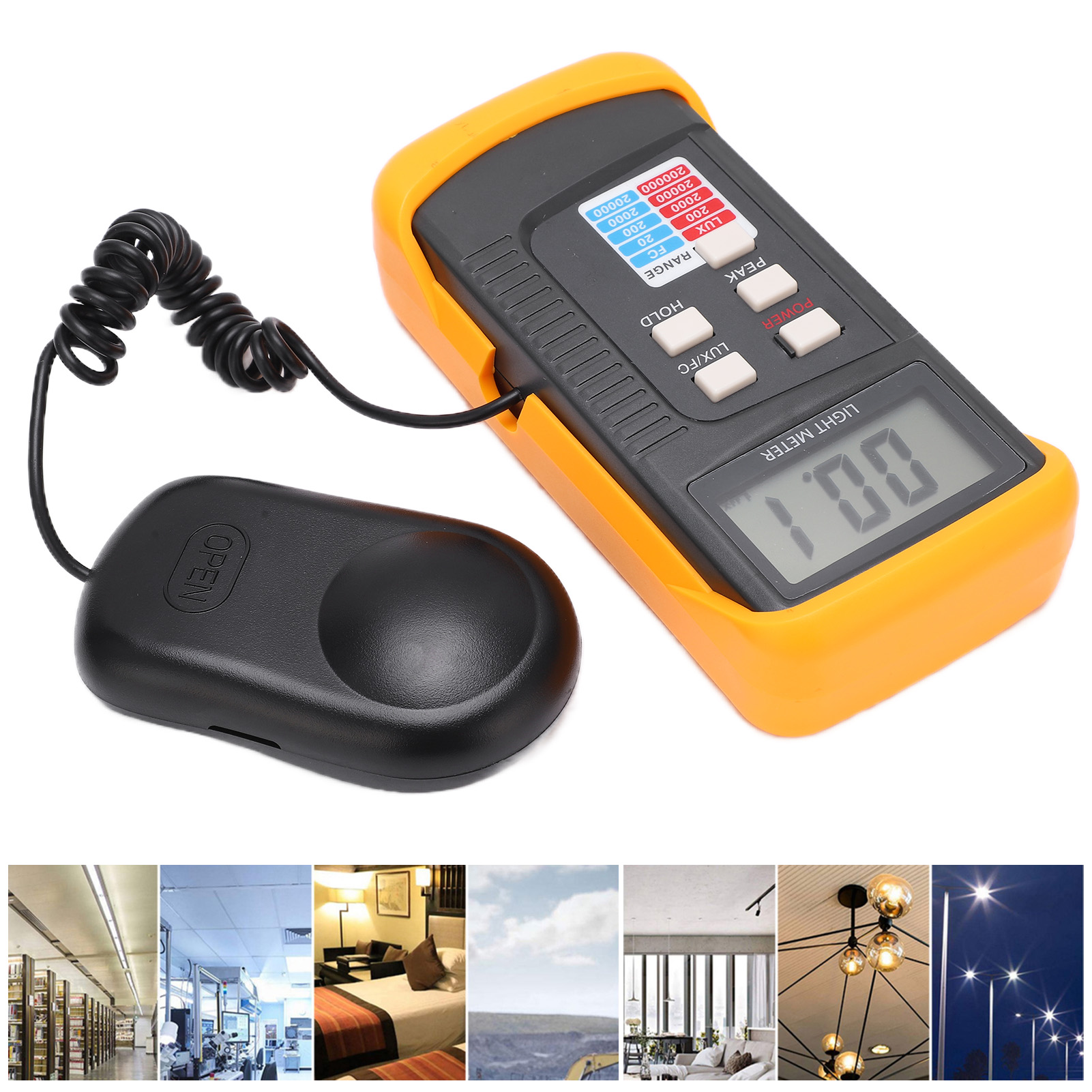Lx1330b, Tragbares Luxmeter, Digitales Photometer, Lichtmessgerät