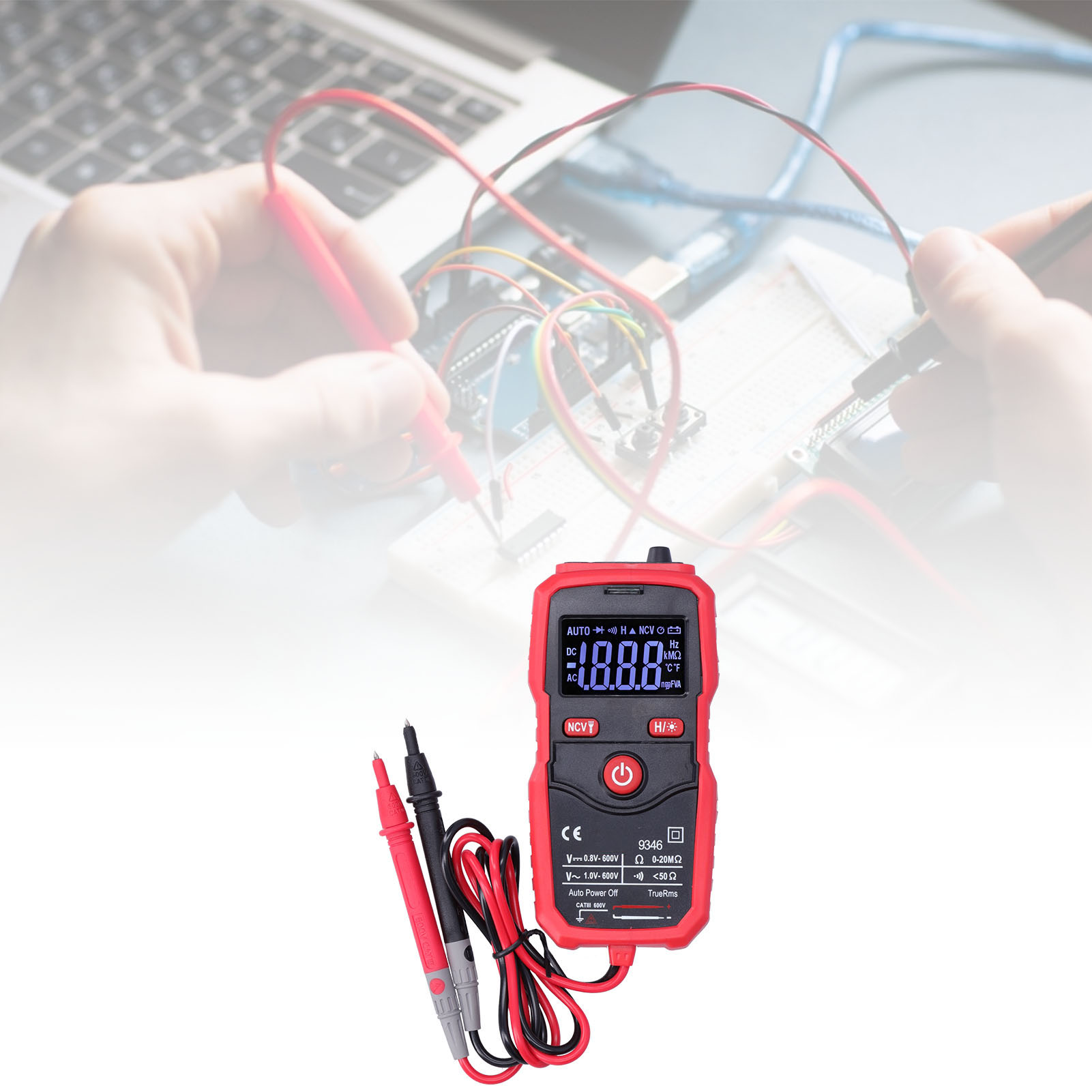 Ua9346 Intelligentes Digitalmultimeter Mit Vr-display, Vollautomatisches Multifunktionsvoltmeter, Heimmultimeter, Hitzebeständig