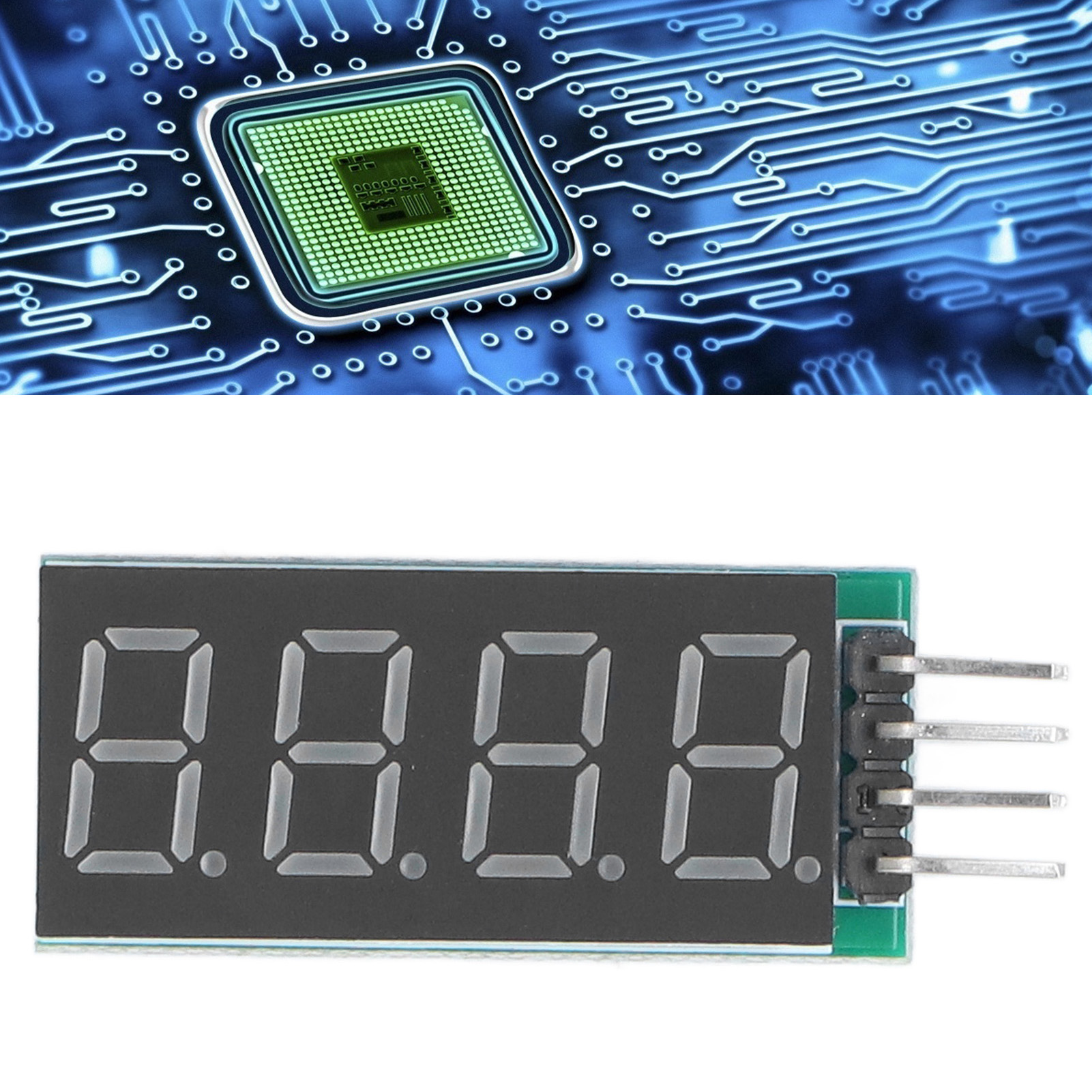 4-stelliges, 7-segment-i2c-led-digitalanzeigemodul
