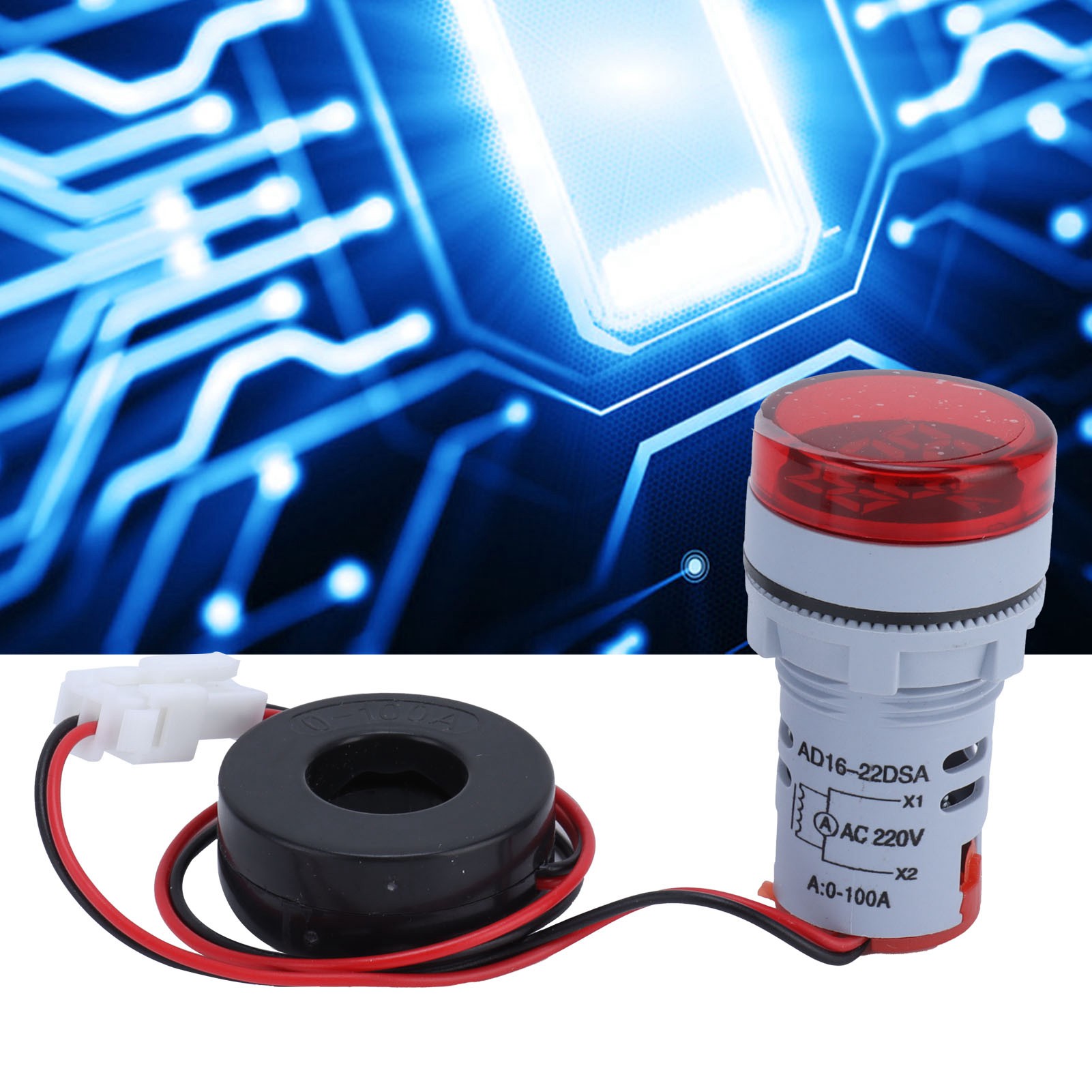 Ad16-22dsa 220v Ac Rote Universal-stromanzeigeleuchte