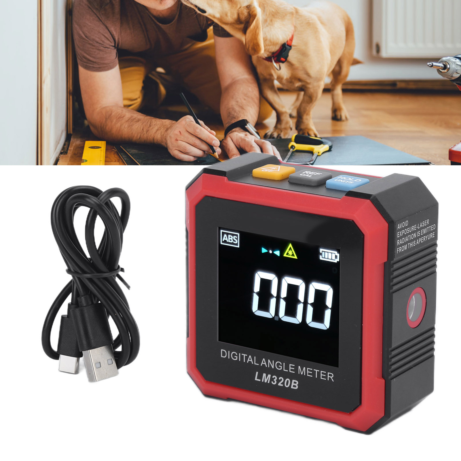 Lm320b Digitaler Laser-neigungsmesser, Elektronische Wasserwaage, Winkelmesser, Neigungsmesser, Nivellierer