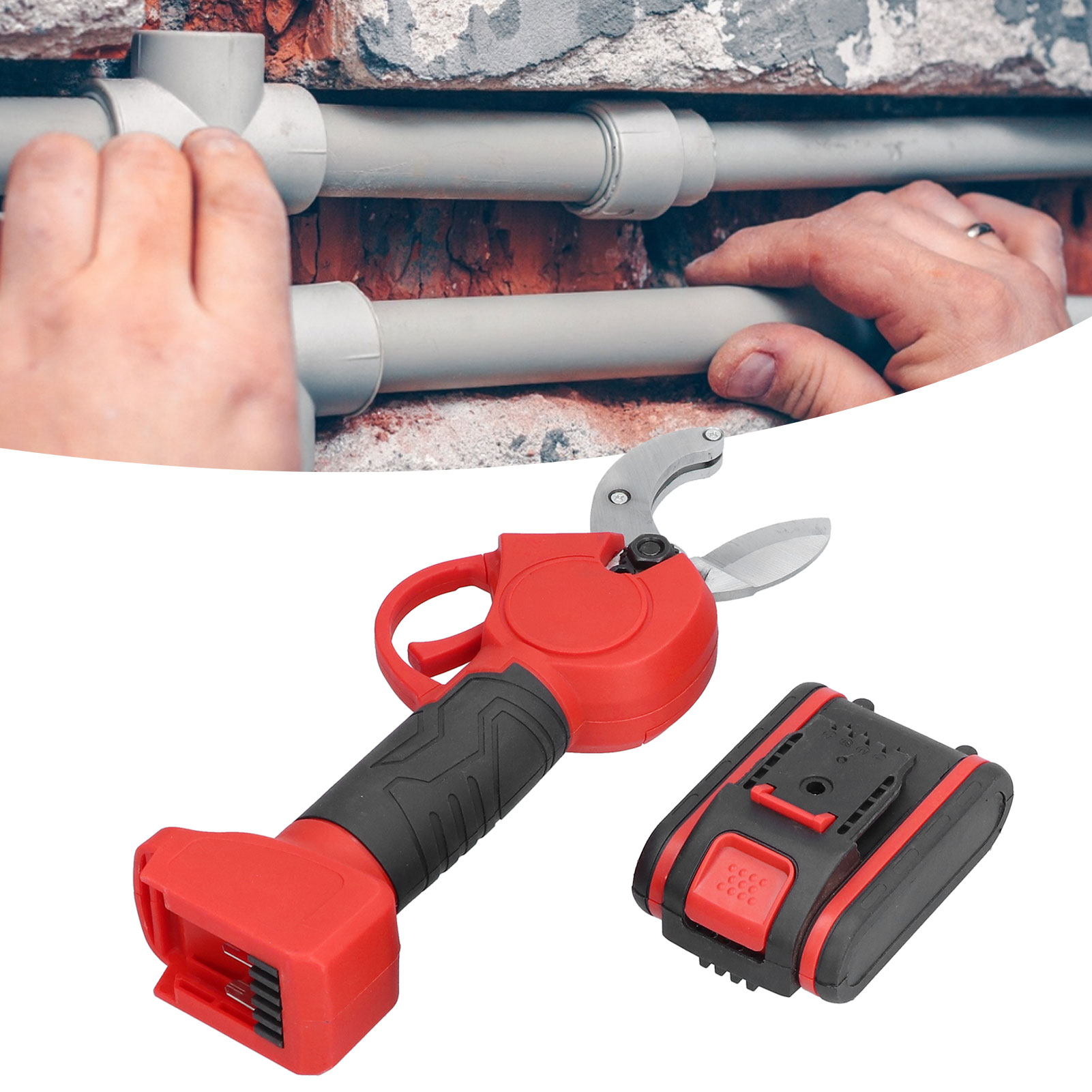 Tragbarer, Wiederaufladbarer Pvc-rohrschneider, Elektrischer Rohrschneider, Mechanische Schere Für Gasleitungen, Europäischer Standard Ac100-240v.
