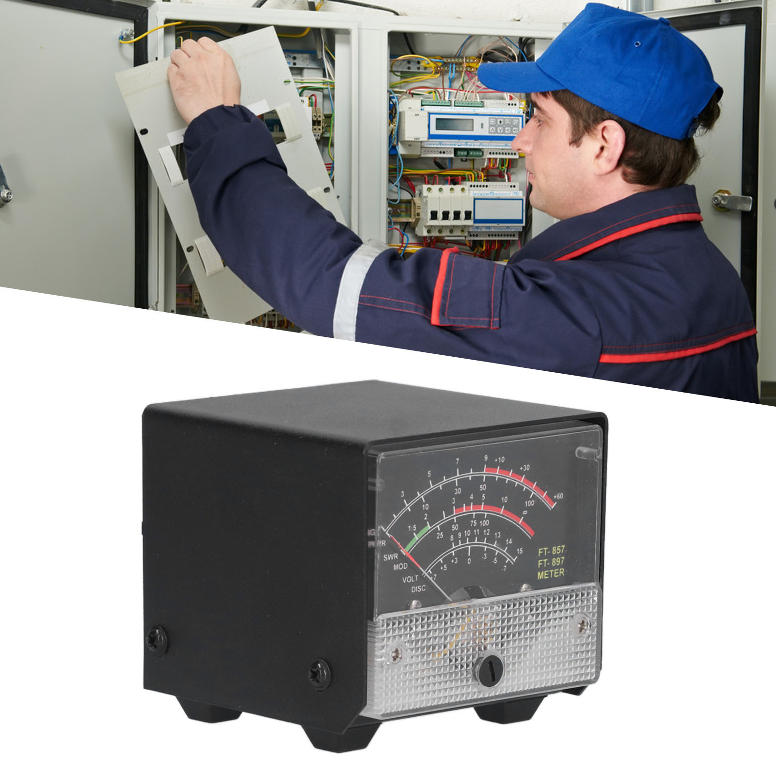 Ft857/ft897 Metallgehäuse-wattmeter, Originales Externes S-meter, Swr-meter, Schwarze Frontplatte