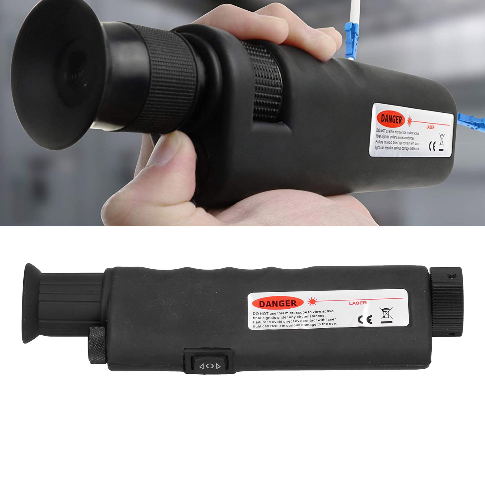 T302-d200 Faseroptisches Endflächen-inspektionsinstrument, Tragbares Faseroptisches Mikroskop, 200-fache Faseroptische Vergrößerung