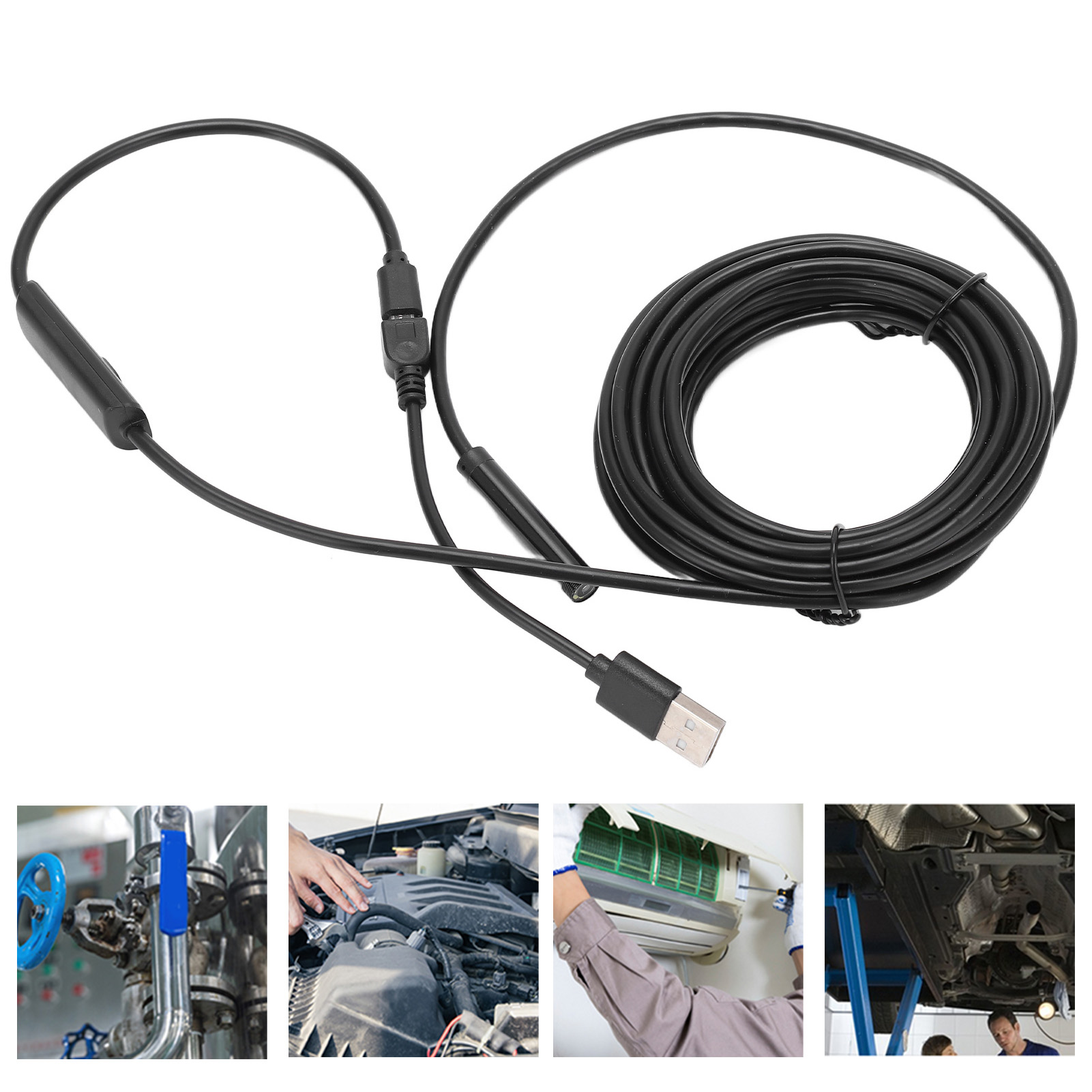 An97-8 8mm Flexibles Drahtendoskop (android-version) - Rohrleitungsinspektionsendoskop (1m)