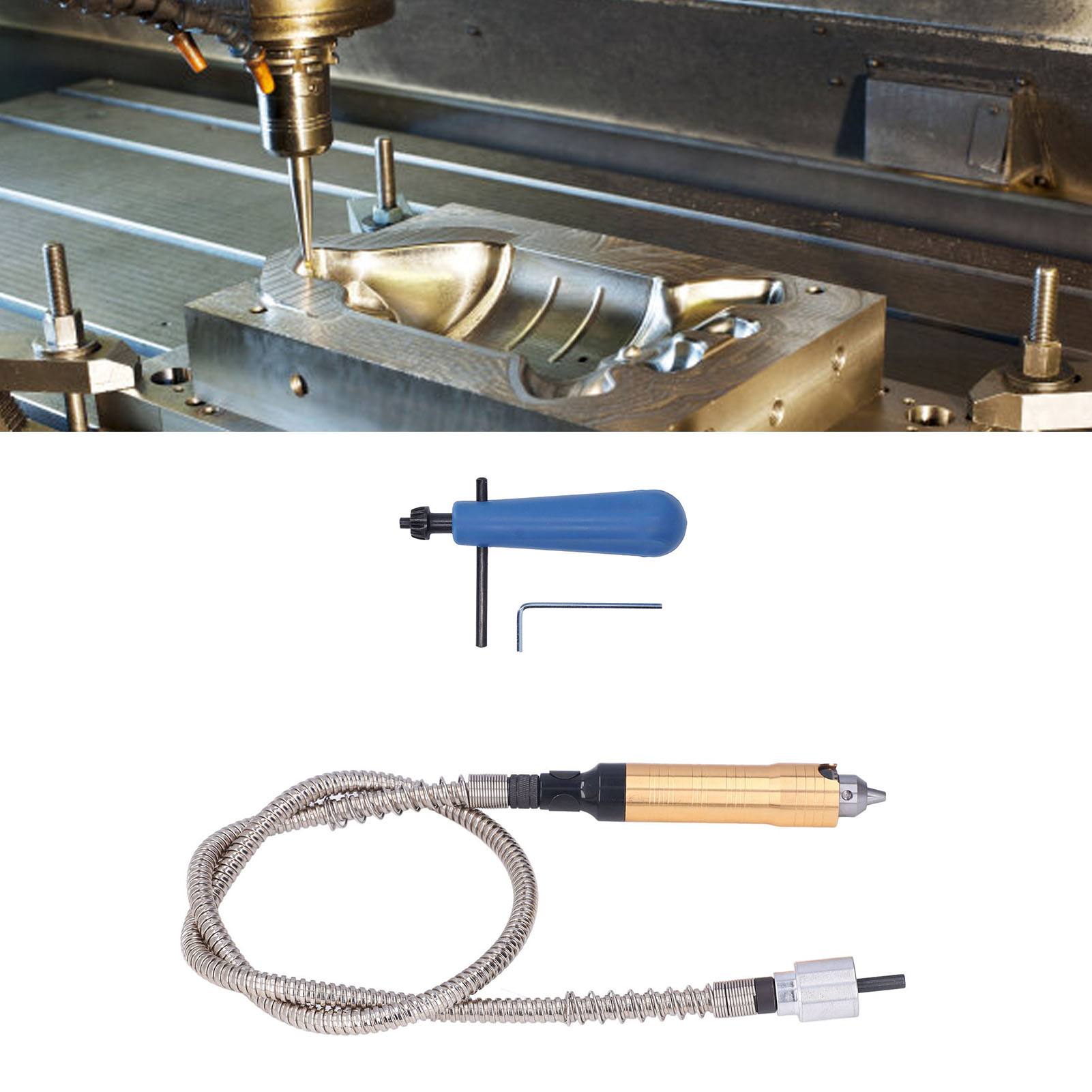 Zubehör Für Elektrische Bohr- Und Schleifmaschinen: Flexibler Wellengriff, Universalfutter, Graviermaschine, Kompatibel Mit Elektrischen Bohrmaschinen Und Rotationsschleifmaschinen.