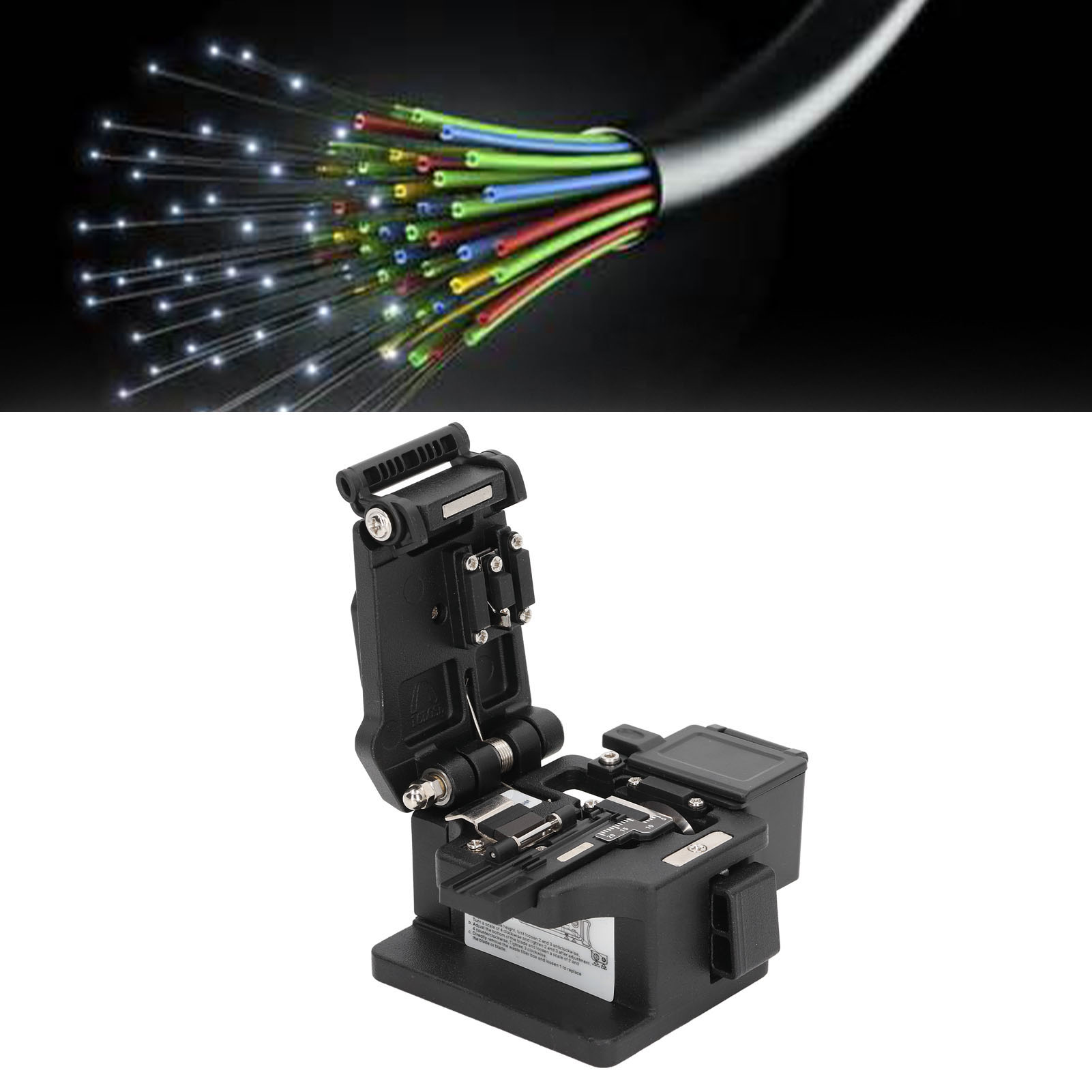 Aua-x0 Glasfaserschneider Mit Glasfaserabfallbehälter, Glasfaser-fusionsspleißgerät, Heißfaserschneider, Kaltspleißwerkzeug.