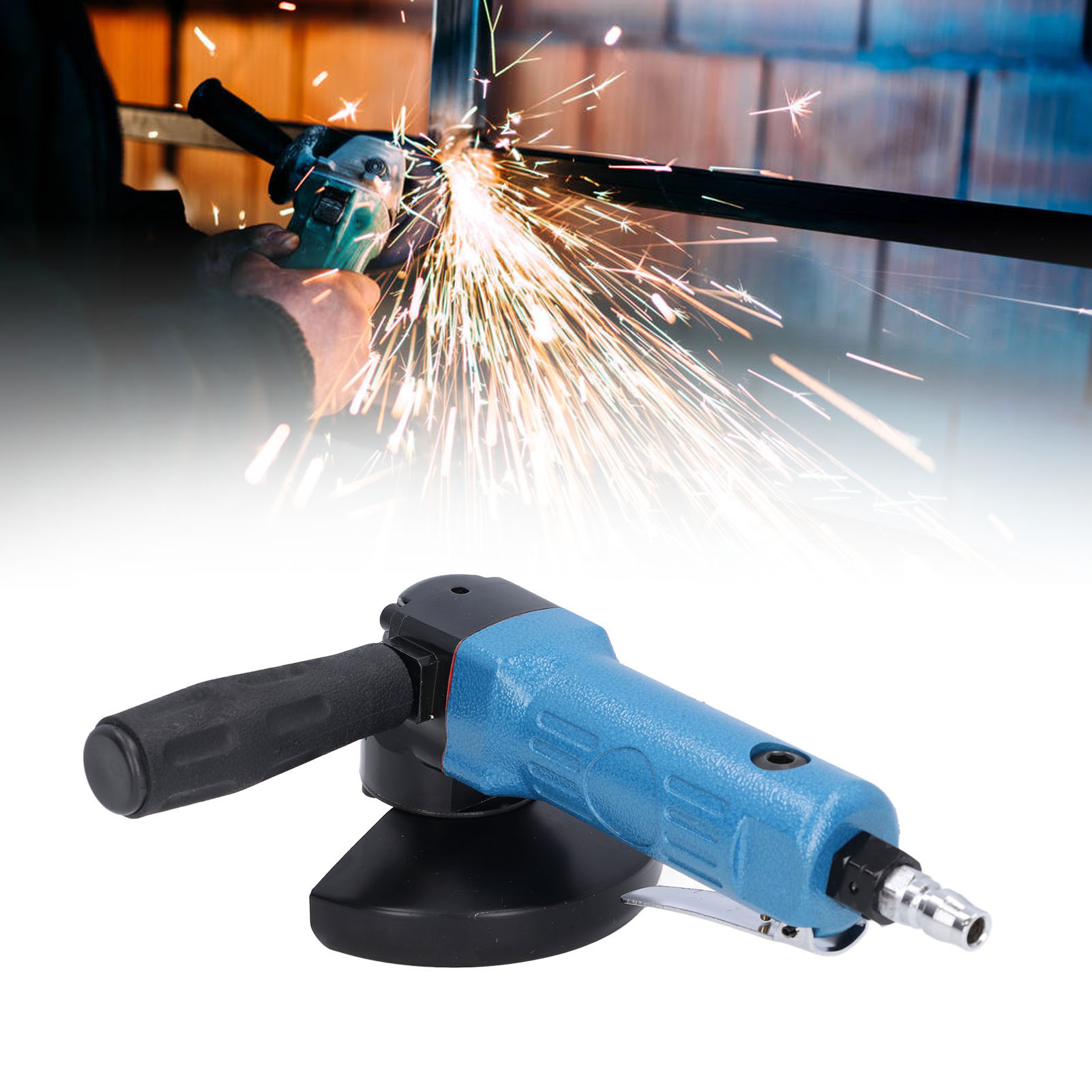 Leichter Pneumatischer Winkelschleifer Hg-2600 Mit 100-mm-scheibe (4 Zoll), Robustes Schleifwerkzeug Mit 100 Mm Schleifkapazität