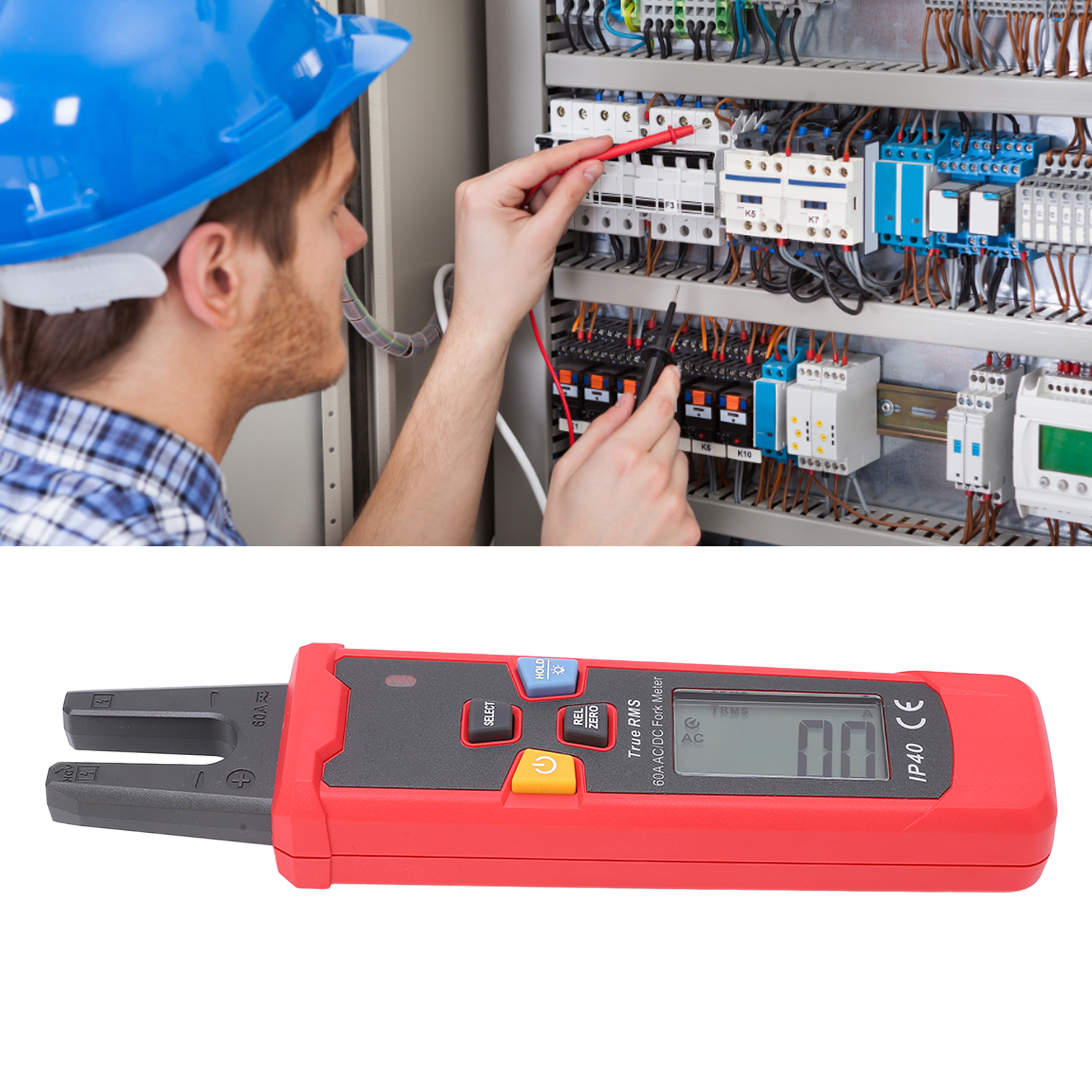 Ut256 Digitales Zangenamperemeter, Mini-tragbares Gabelamperemeter Ac/dc 60 A