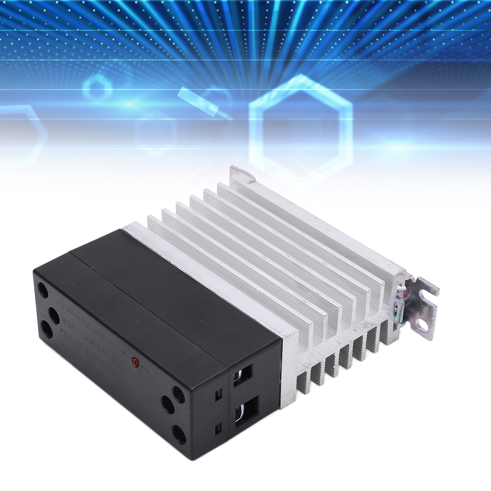 Berm Halbleiterrelais Mit Integriertem Kühlkörper, Din-schienenmontage, 24–480 V Ac/dc-gesteuertes Relaismodul Berm-lk80da