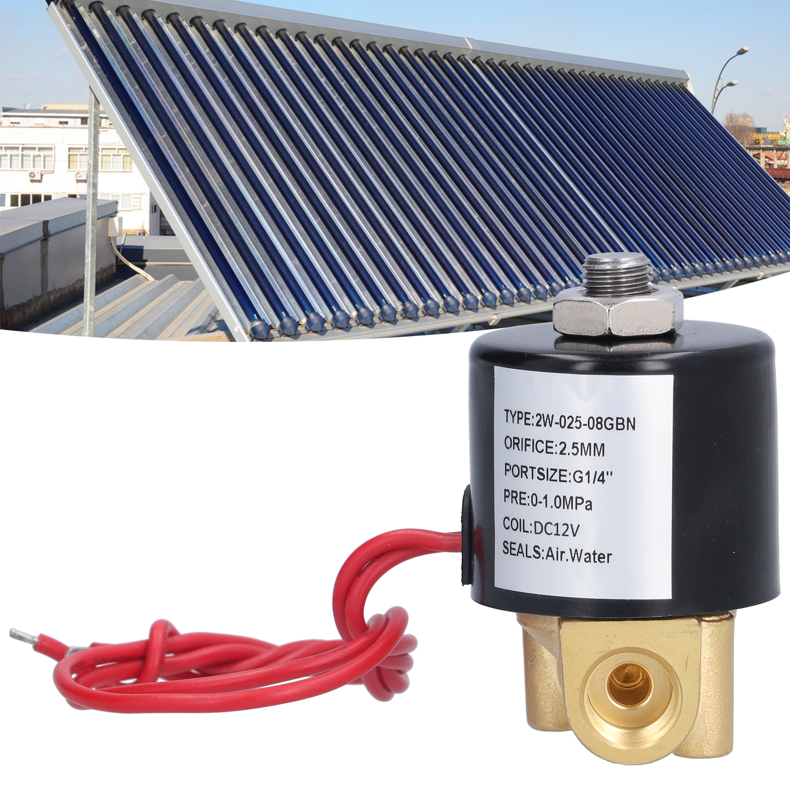 2w-025-08gbn Direktwirkendes Bidirektionales Magnetventil Für Kompressor-lufteinlass, Solar-wassereinlass-magnetventil, Null-druck-start, 12 V Dc