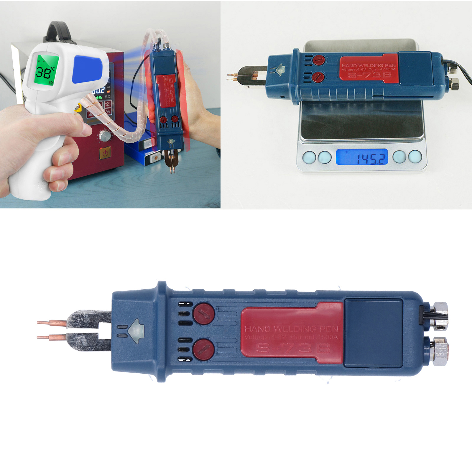 Sunkko73b All-in-one-punktschweißstift Für Diy-elektrofahrzeuge Mit 18650-akkus – Tragbar Mit 4–6-v-auslöseschalter 73b