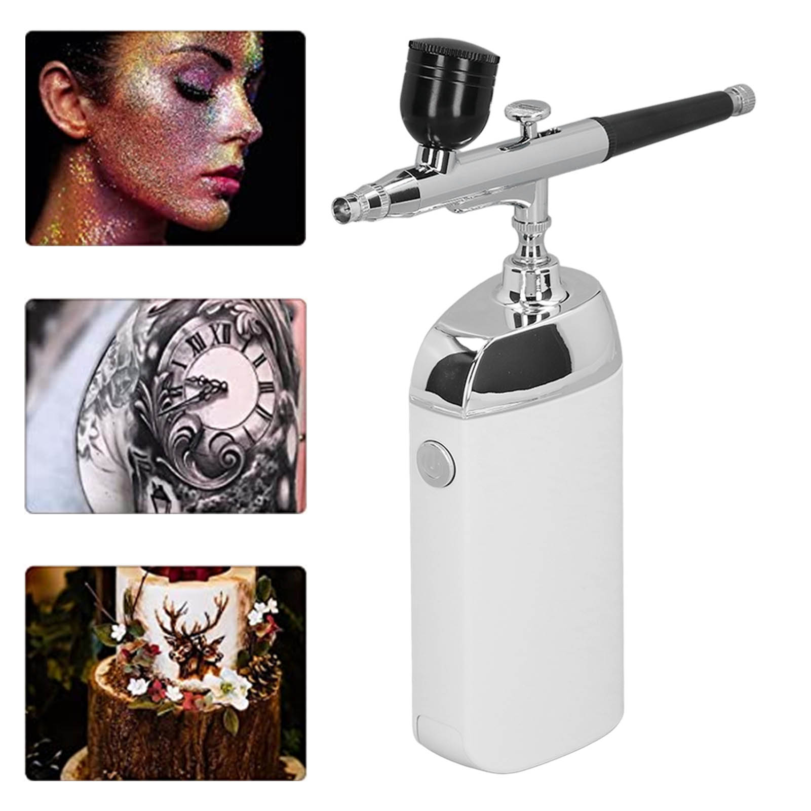 Wiederaufladbares Usb-kuchen- Und Lederreparaturset, Sprüh-airbrush-set Für Kunst- Und Malmodelle, Weiß.