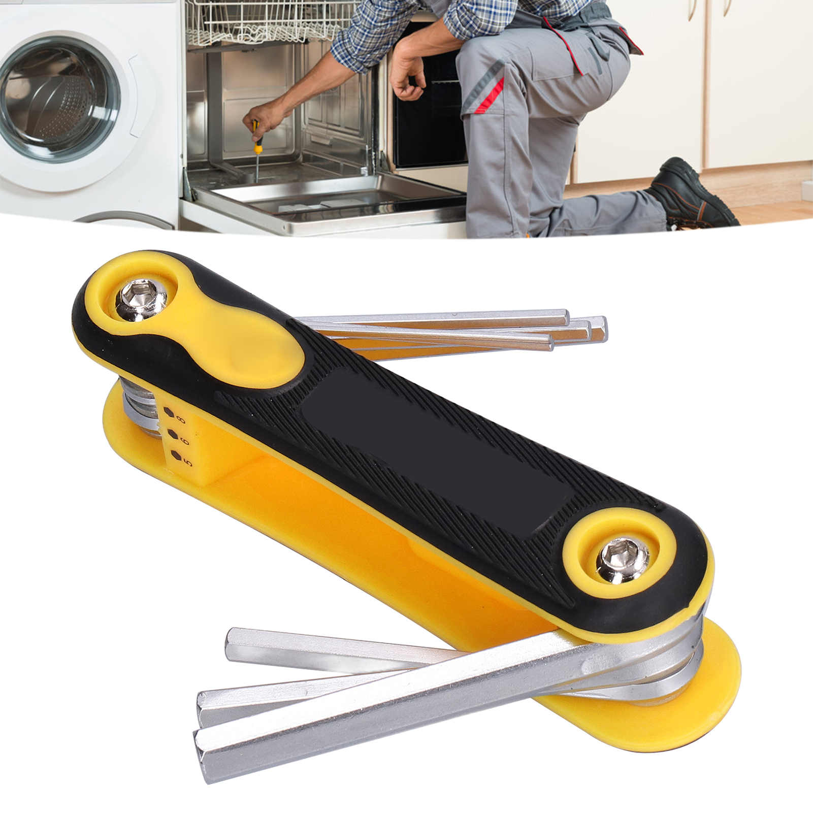 Sk-287 8-in-1 Klappbarer Multifunktions-sechskantschraubendreher-satz