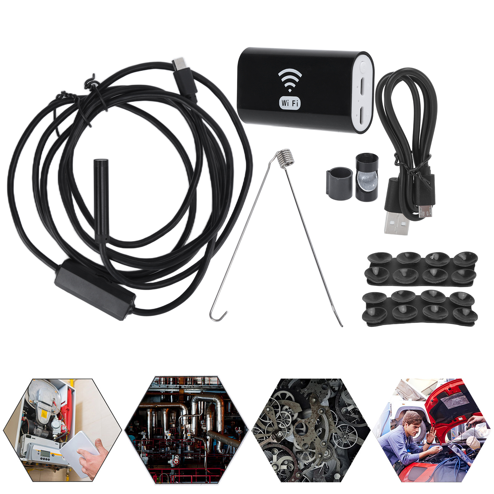 F99 8 Mm Kabelgebundenes High-definition-industrieendoskop Mit Wi-fi Zur Reparatur Mobiler Geräte (1,5 M).