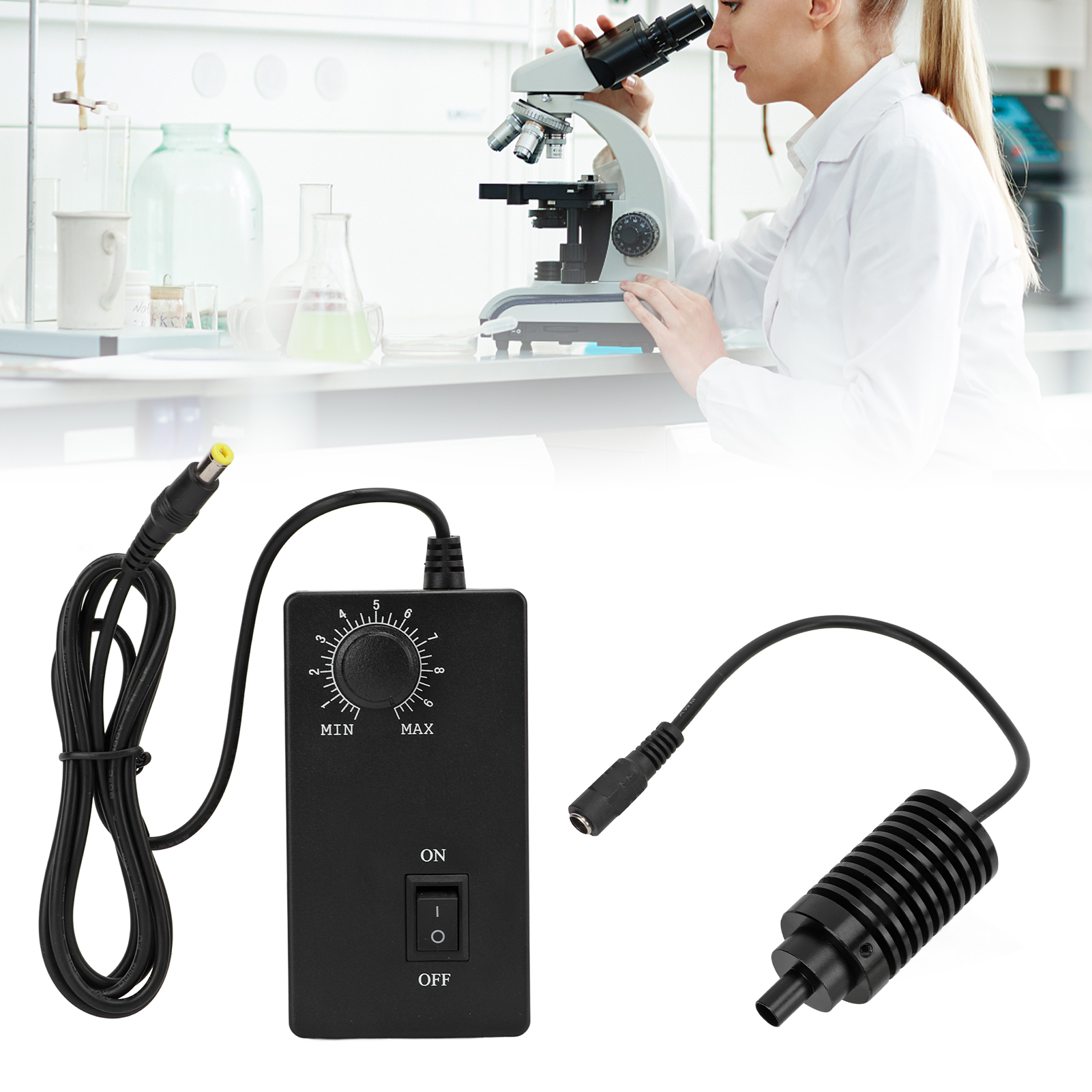 Koaxialer Led-scheinwerfer Für Mikroskope, Einstellbare Helligkeit, Ac100v-240v, Φ8mm, Europäischer Grüner Standard.