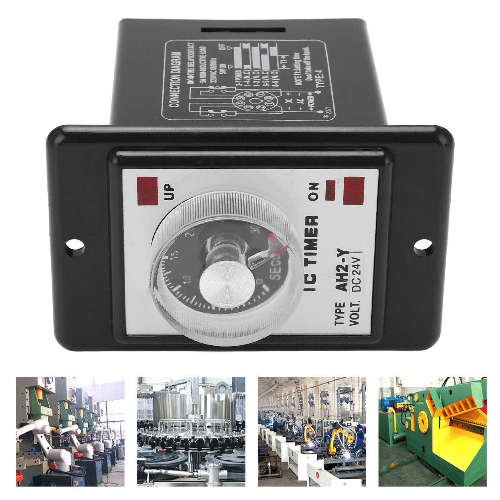 Jyio/匠意源 Ah2-y 30s Miniatur-zeiger-zeitregler Mit Timer (8 Pins, 24 V Dc)