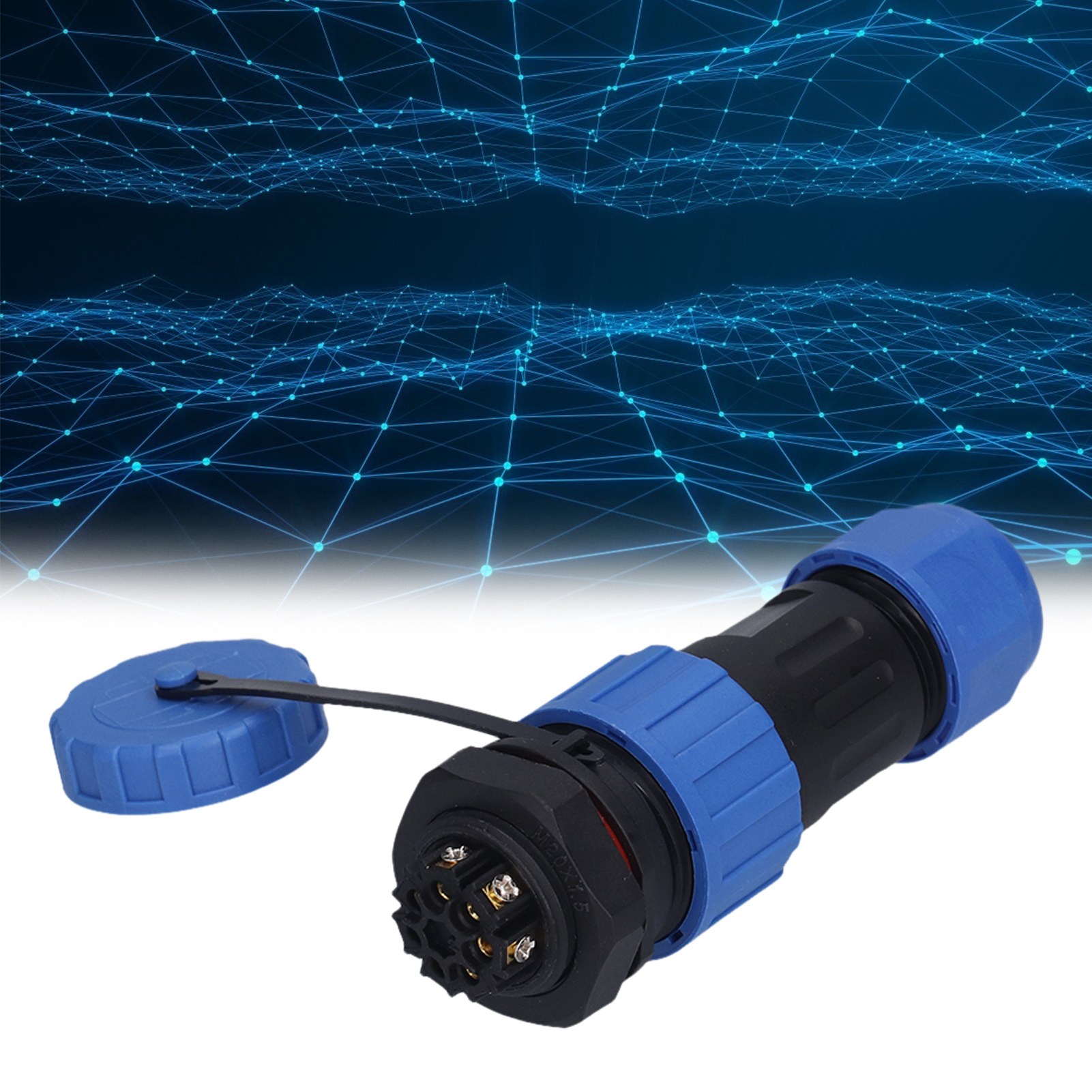 Ip68 Wasserdichter Luftfahrtstecker, Typ Lp20, Lötfrei, Mehradrig, Stecker Und Buchse, 250 V 5 A, 6-12 Mm² Querschnitt, 7 Leiter.