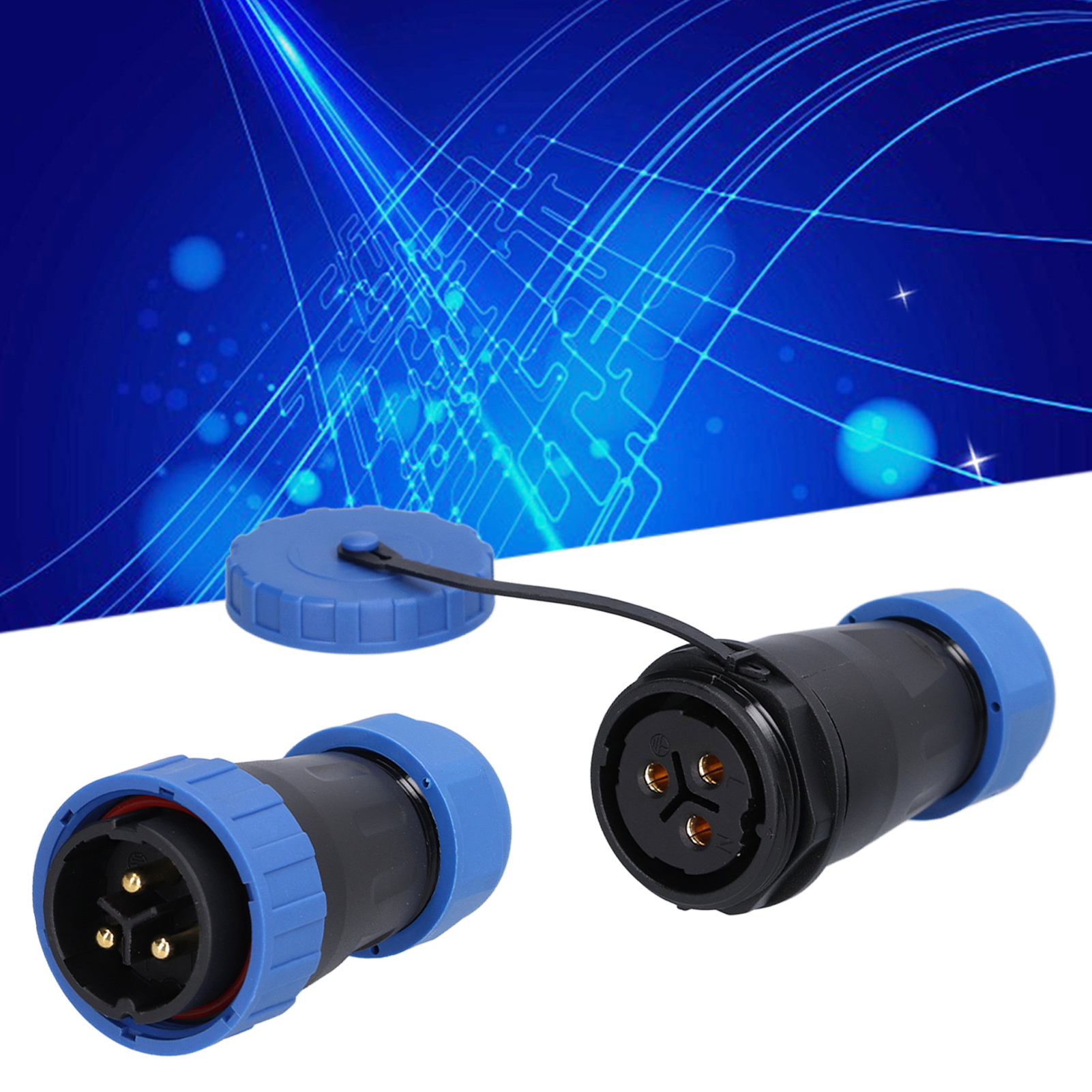 Lp28 Lötfreier Luftfahrtstecker, 45 A, Hochstrom, Ip68 Wasserdicht, Mehradrig, Stecker Und Buchse, 250 V, 45 A, Dreiphasig.