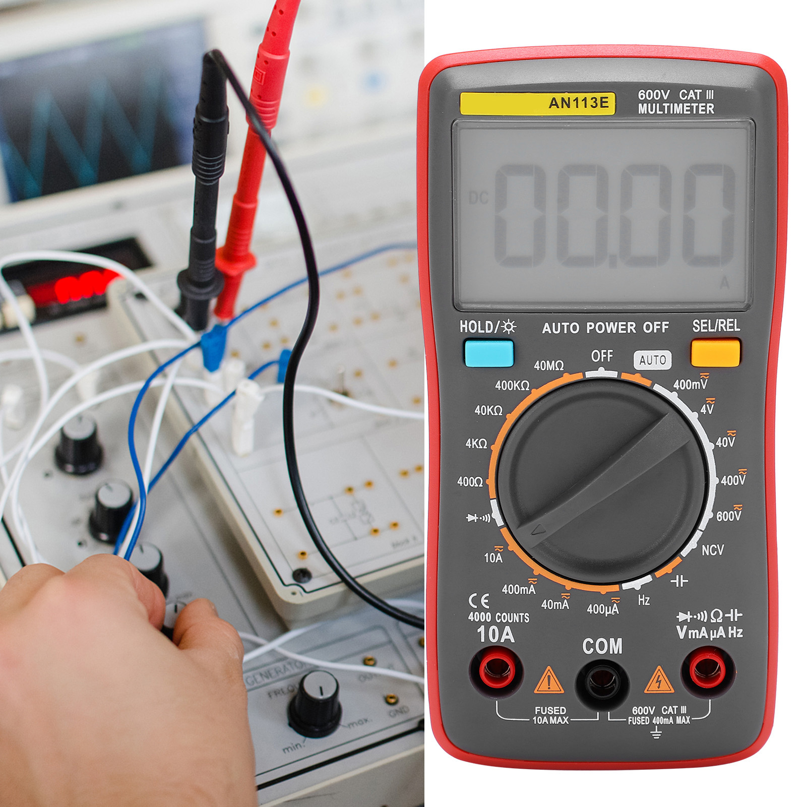 An113e Hochpräzises Tragbares Digitalmultimeter (rot)