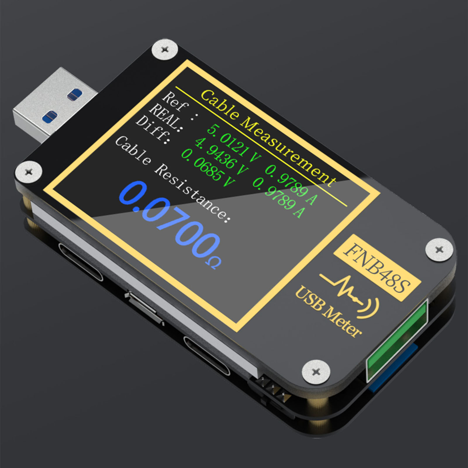 Fnb48 Usb-voltmeter Und Amperemeter, Multifunktionales Schnelllade-testgerät Mit Qc/pd-protokollen, Fnb48 Mit Bluetooth.