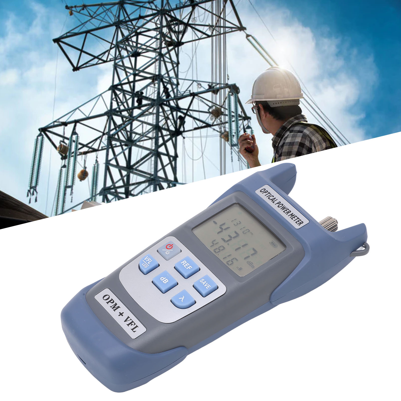 Optisches Wattmeter Aua-g510b (integrierte Einheit Mit Rotlicht), 15 Mw, 15 Km Reichweite, Mit Led-beleuchtung, -50 Bis +26 Dbm