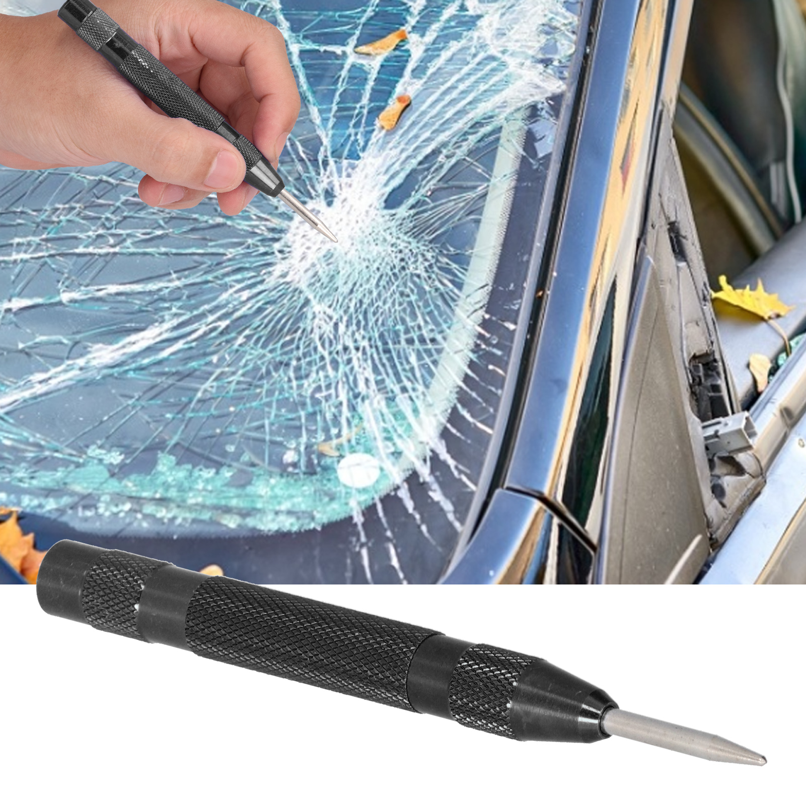Automatischer Körnerpunktgeber, Halbautomatischer Körner, Glasbrecher, Automatischer Probenstempel, Schwarz.