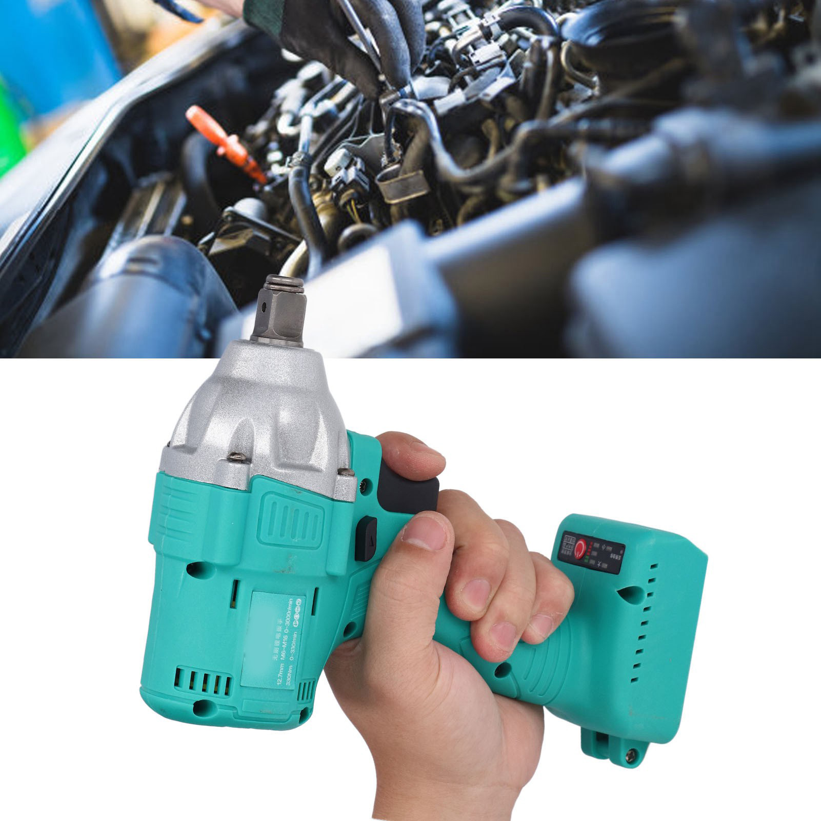 1/2" Akku-schlagschrauber Mit Bürstenlosem Motor, Wiederaufladbarer Lithium-akku-schlagschrauber, Schlagschrauber, Zimmermannsschlüssel, Steckschlüssel Für Holzbearbeitung, Druckluftschrauber