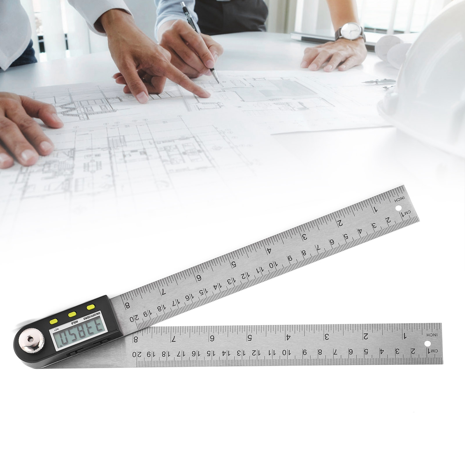 2-in-1 Digital-winkelmesser Aus Edelstahl 0-200 Mm/8
