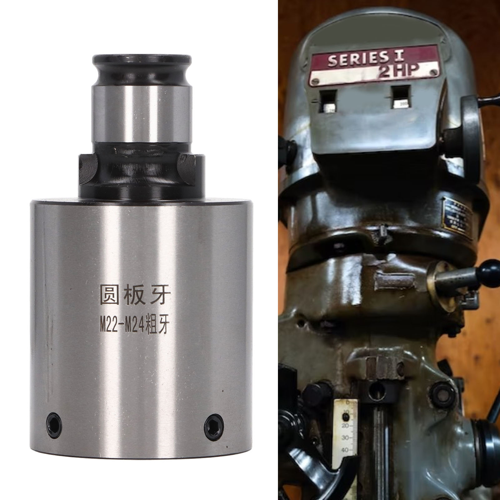 Rundgewindefutter Tc820-m22-m24, Außengewinde, Schnellgewindeschnittstelle, 31 Mm Außendurchmesser, Grobgewinde