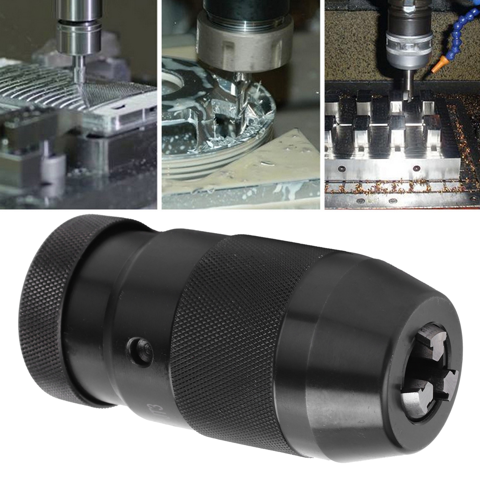 1/32-5/8 Jt3 Selbstsicherndes Bohrfutter, Präzisionsbohrfutter Für Kegelbohrungen, Selbstsichernd, Komplett Schwarz