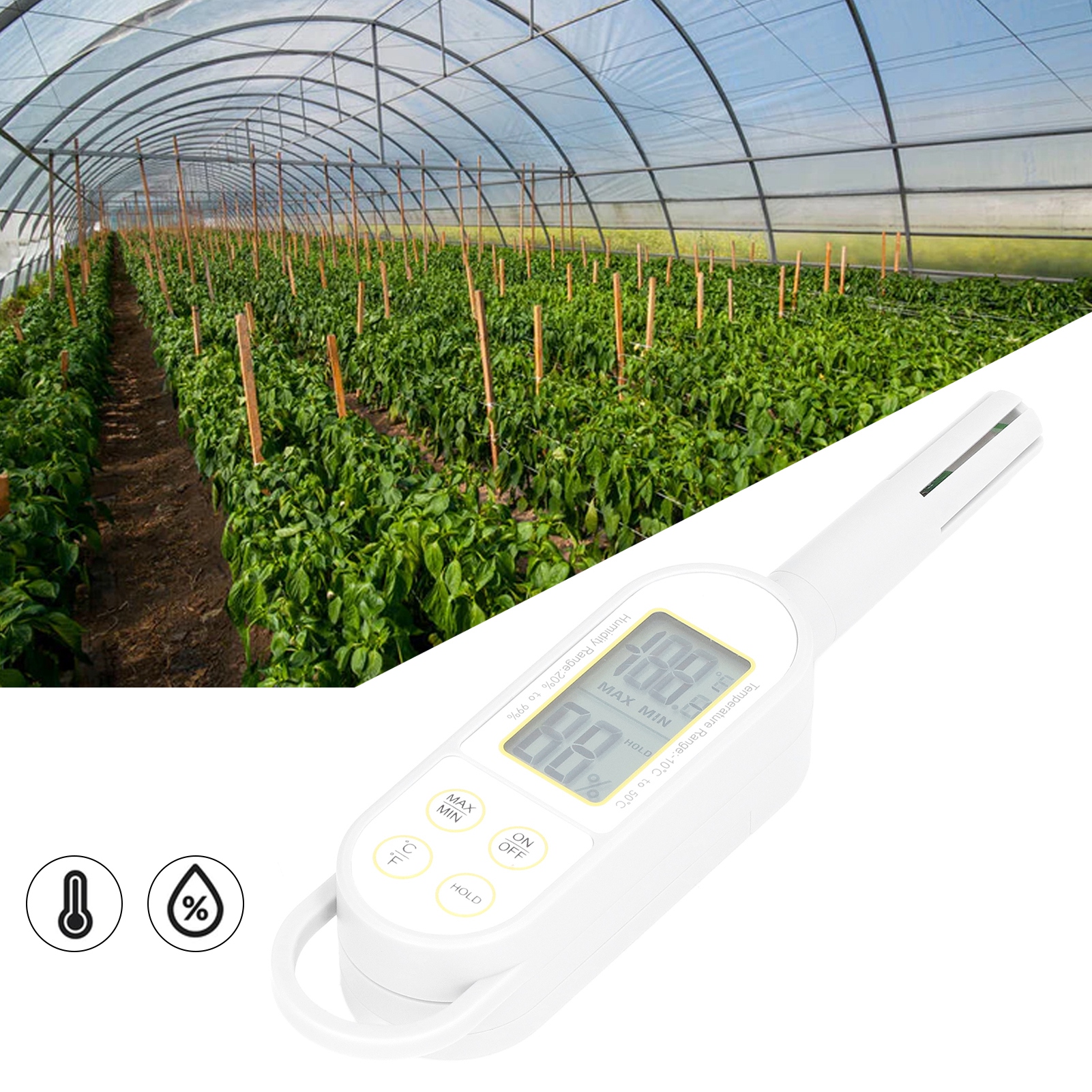 Ow-hy8 Tragbares Innenthermometer Und Hygrometer Für Die Gewächshaus-aquakultur - Digitales Thermometer Und Hygrometer