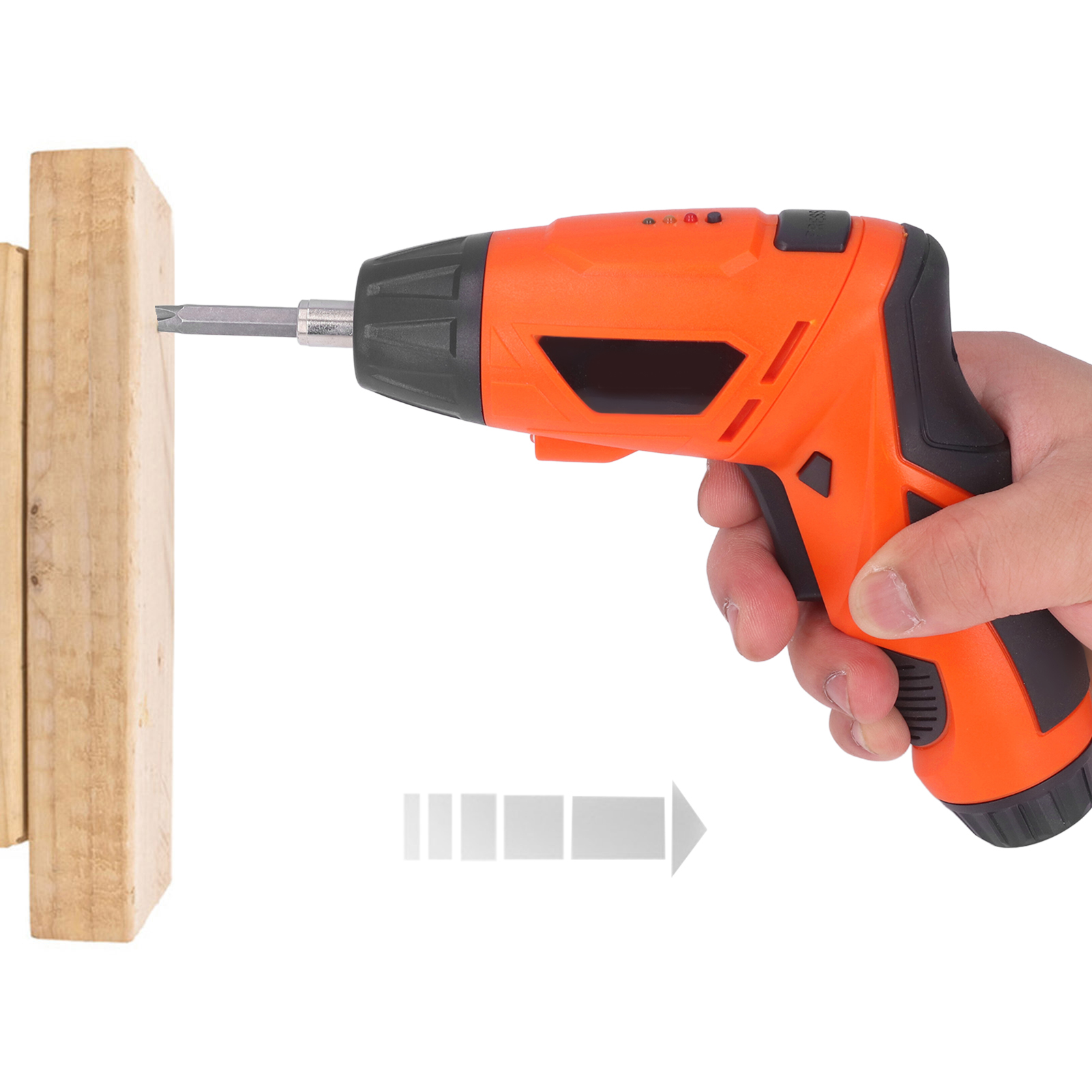 Mini-klappschrauber-set Mit Usb-lithium-akku Und Wiederaufladbarer Technologie, 47-teilig, 4,2 V, Orange.