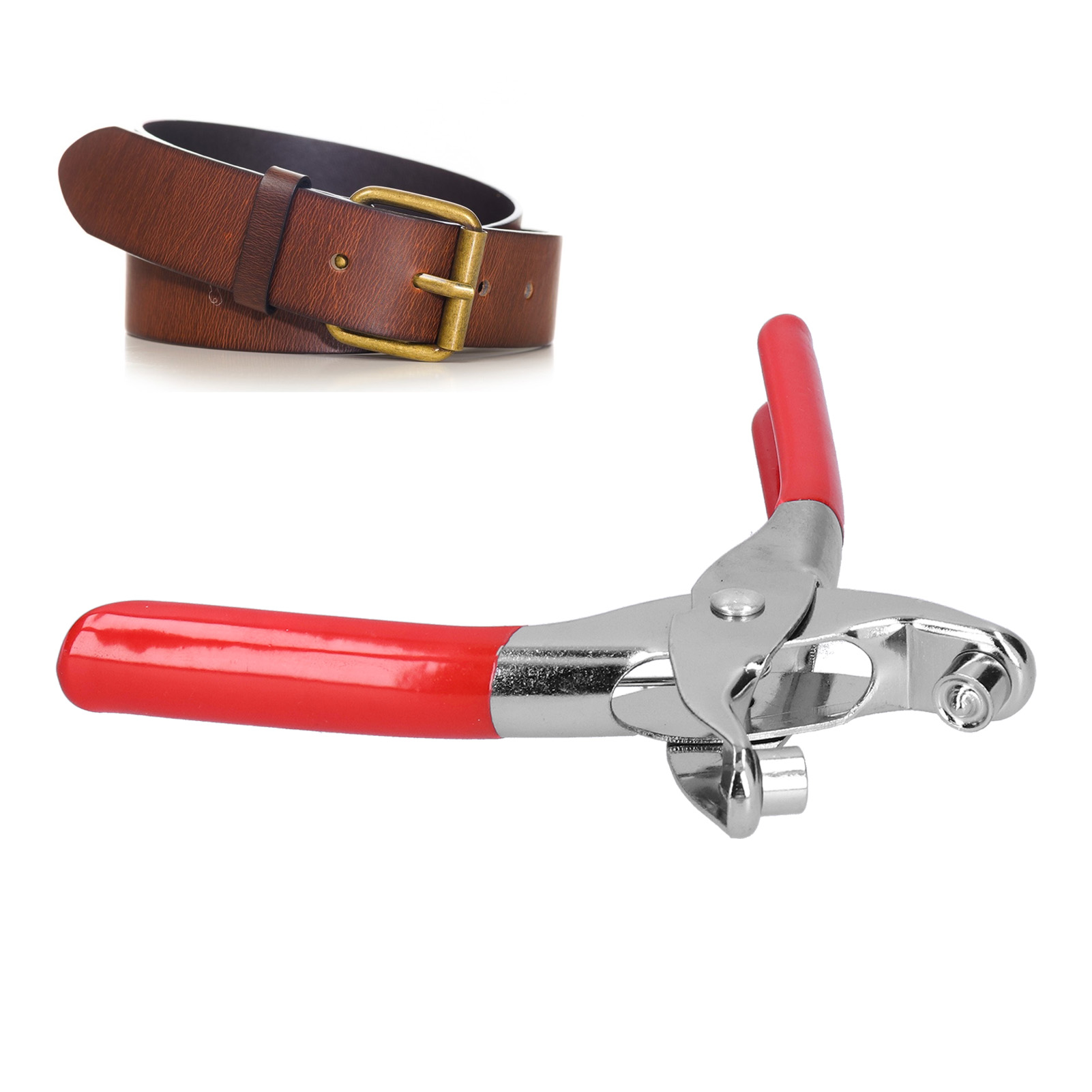 15 Cm (6 Zoll) Verchromte, Tauchbeschichtete Ösenzange Mit 100 Nieten – Rot