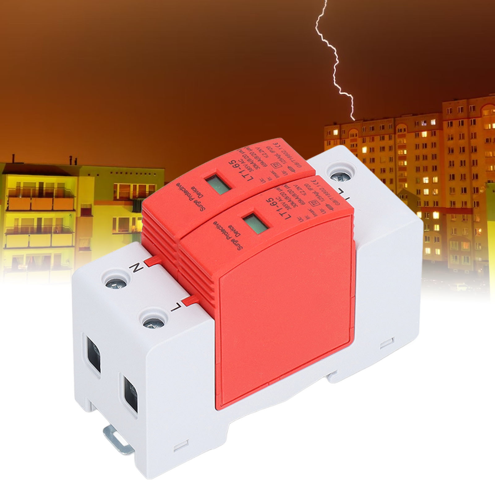 Lt1-65 Überspannungsableiter 385 V Ac 2p 30-65 Ka Überspannungsschutzschalter