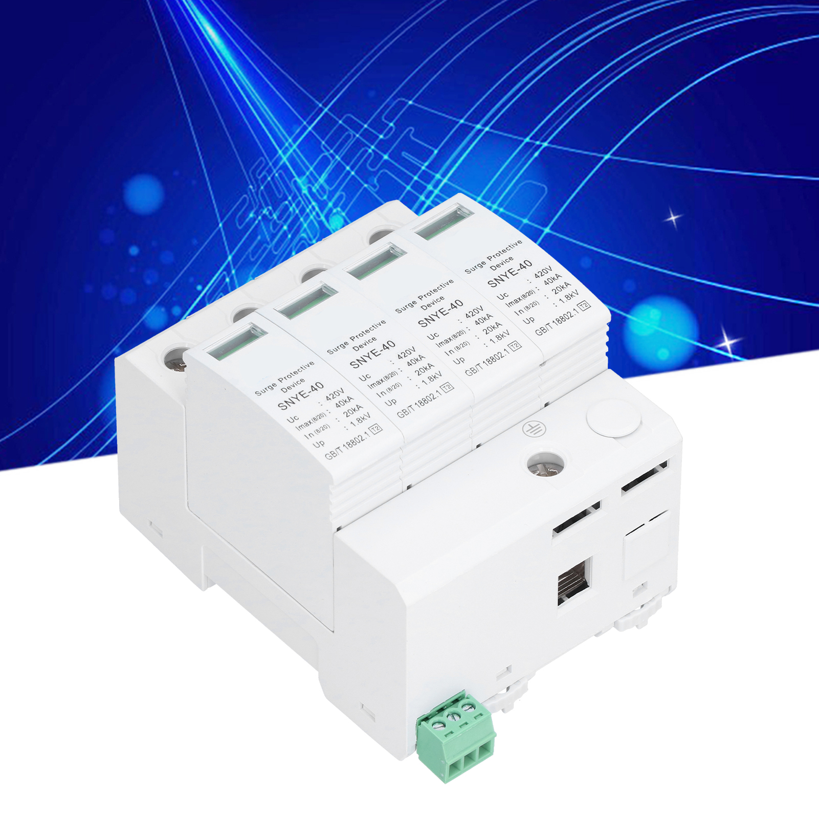 4p-40ka 420v Überspannungsschutzmodul Mit 485 Fernsignalisierungsschnittstelle