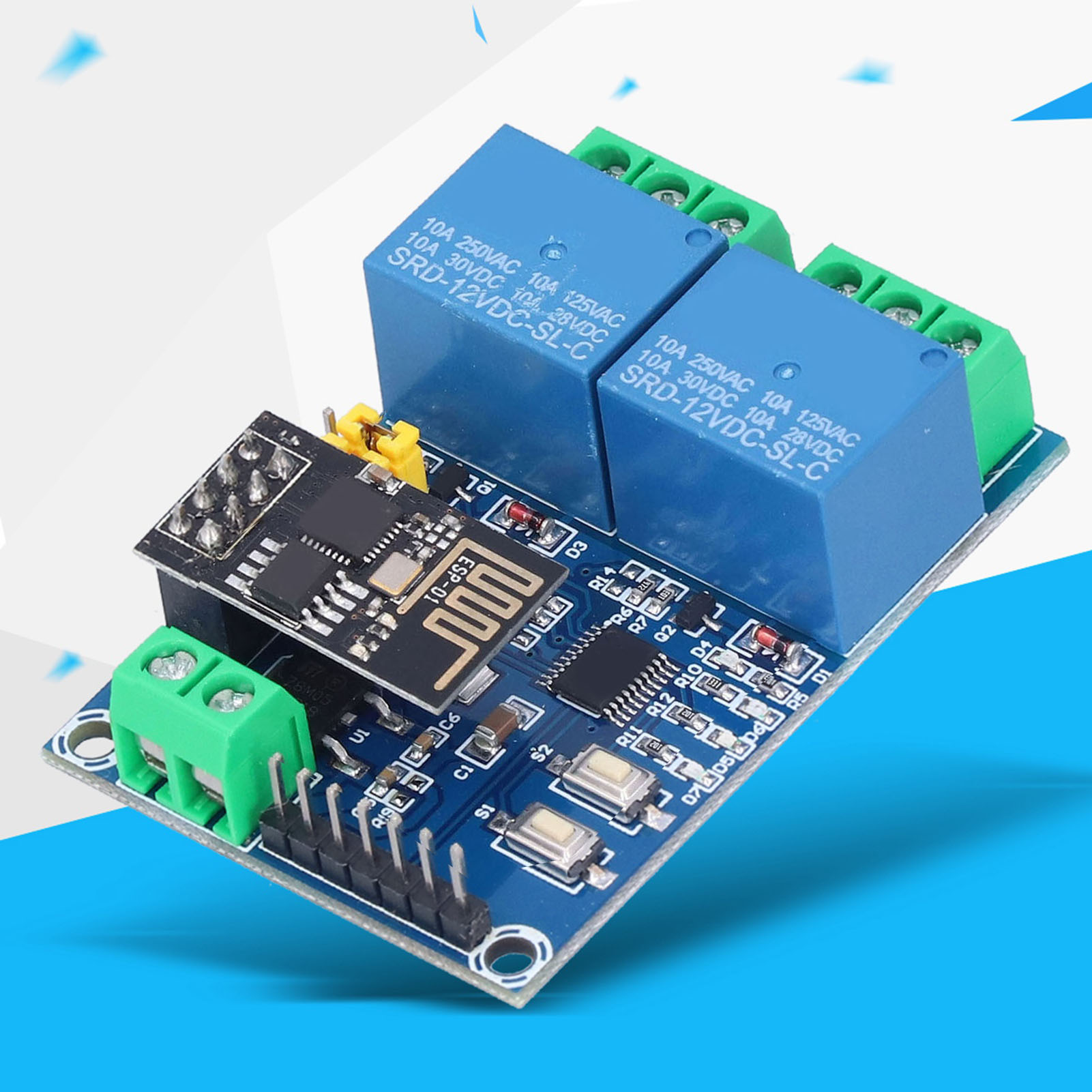 Esp8266 12v Dual-channel-wlan-relais Für Smart Home Iot Mit Mobiler App Und Fernbedienung