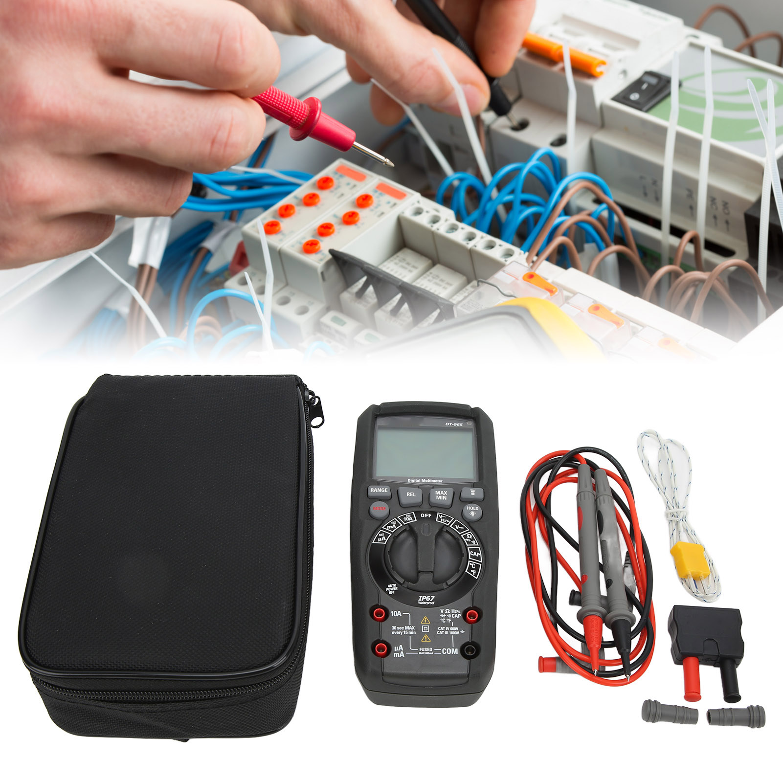 Dt-965 Hochpräzises, Industrietaugliches, Multifunktionales Digitalmultimeter Mit True-rms-messung.