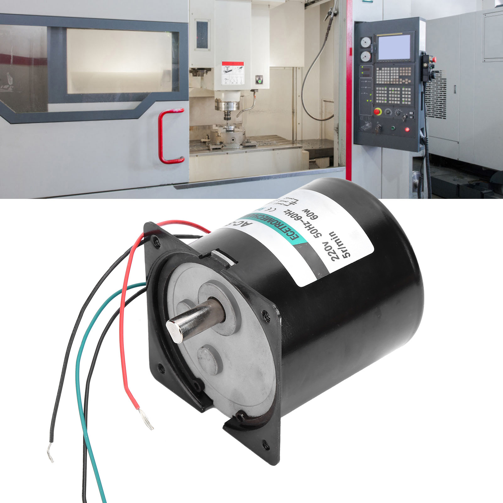 Xd80ktyz Ac-synchronmotor + 60-w-permanentmagnetkondensator, Langsam Laufend, Bidirektional, Steuerbar, Hohes Drehmoment, Mikromotor Mit Exzenterwelle, 5 U/min, 220 V Ac