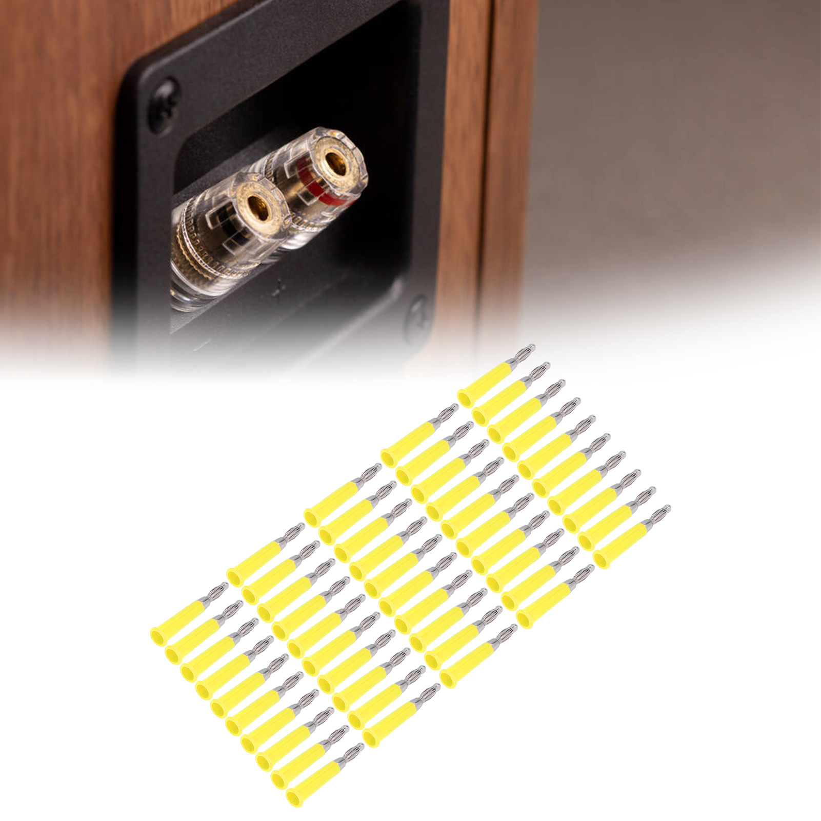 4 Mm Gelöteter, Laternenförmiger Bananenstecker, 4 Mm Lautsprecher-bananenstecker, Kann Zur Herstellung Von Testkabel-adaptersteckern Verwendet Werden, 10010 Gelb.